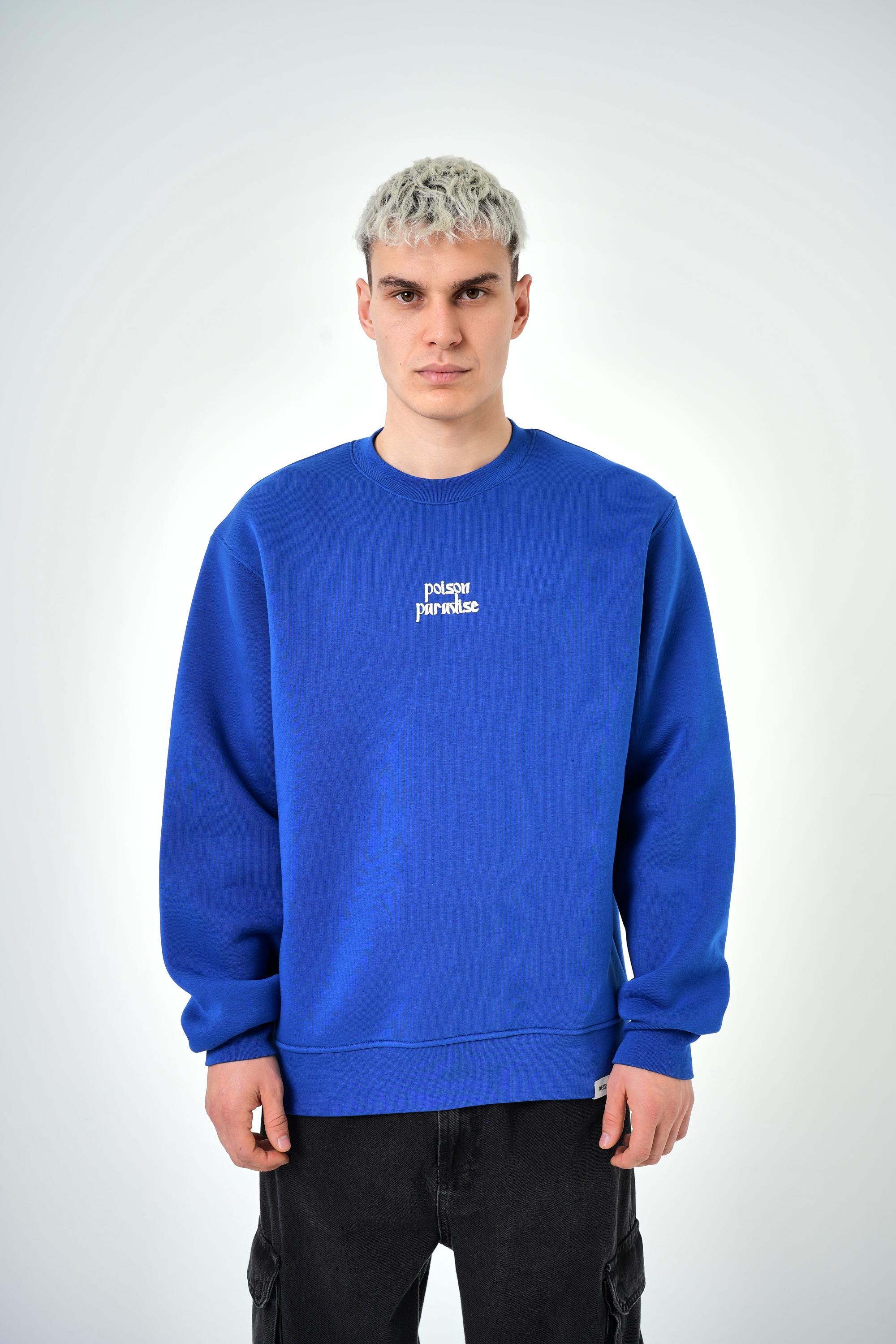 Erkek Poison Paradise Yazılı Oversize Sweatshirt