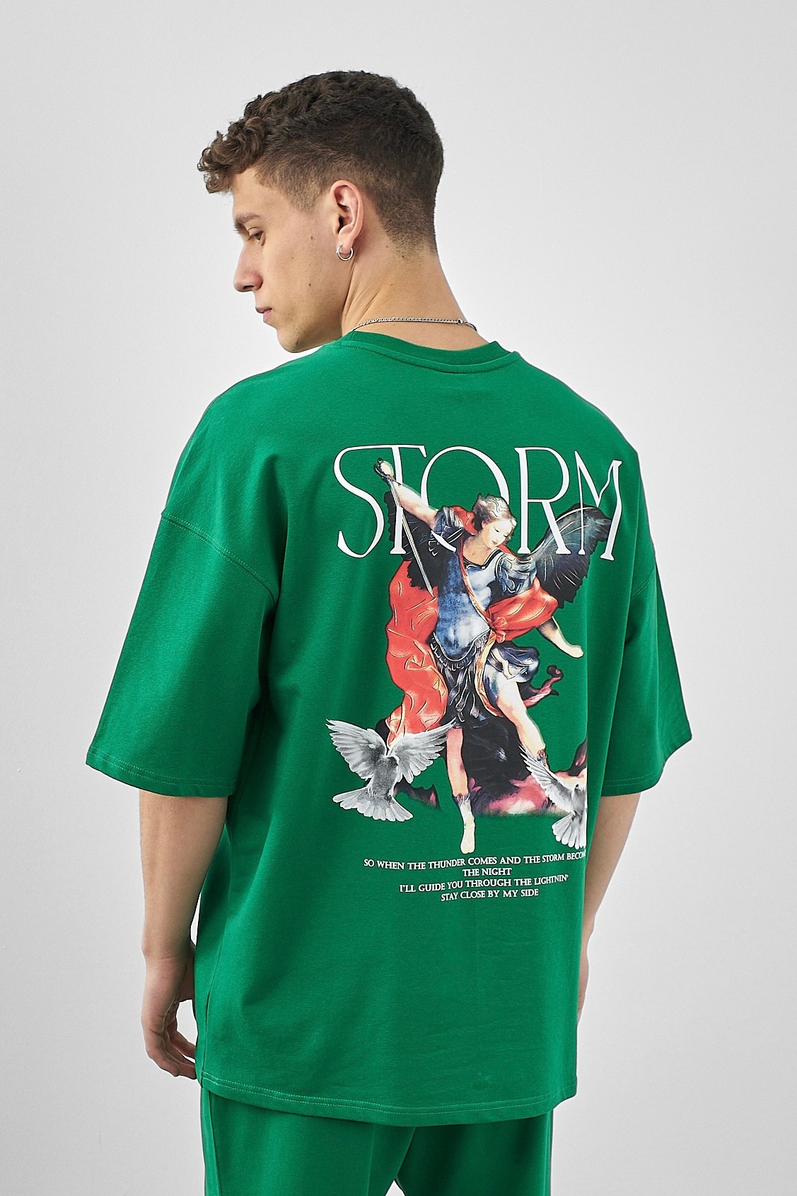 Respire Storm Baskılı Oversize T-Shirt - Benetton