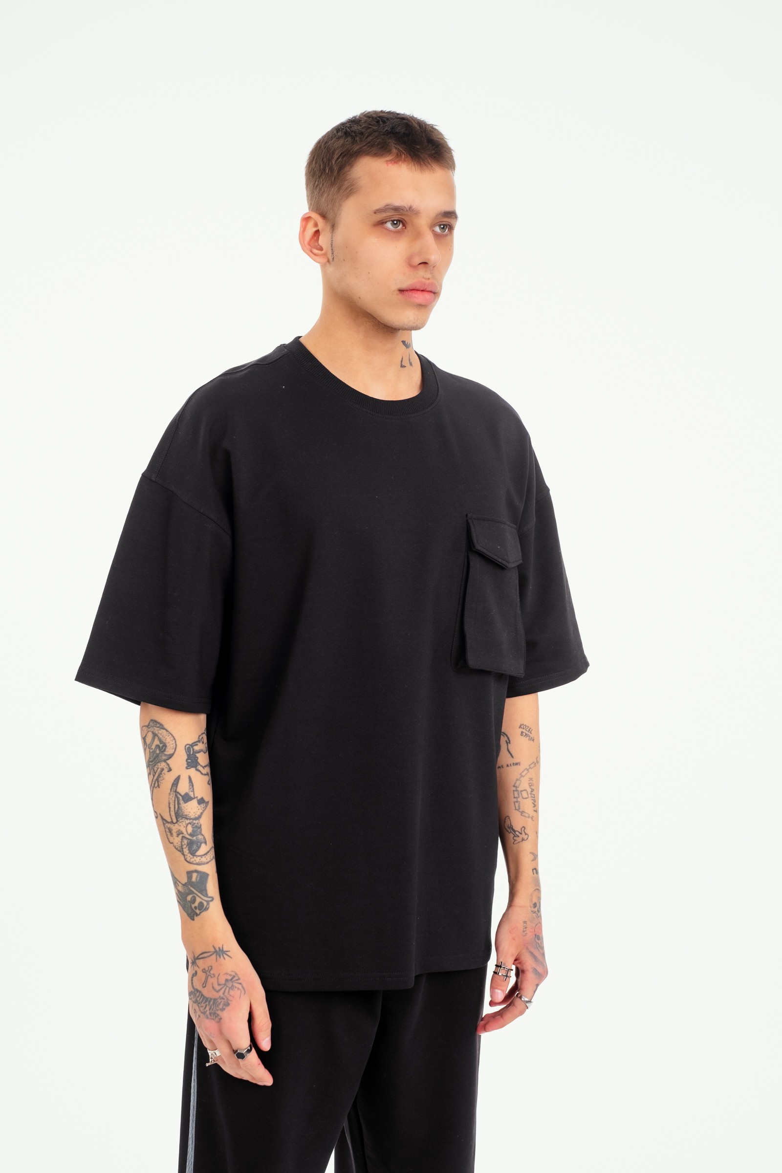 Respire Ön Cep Detaylı Oversize T-Shirt