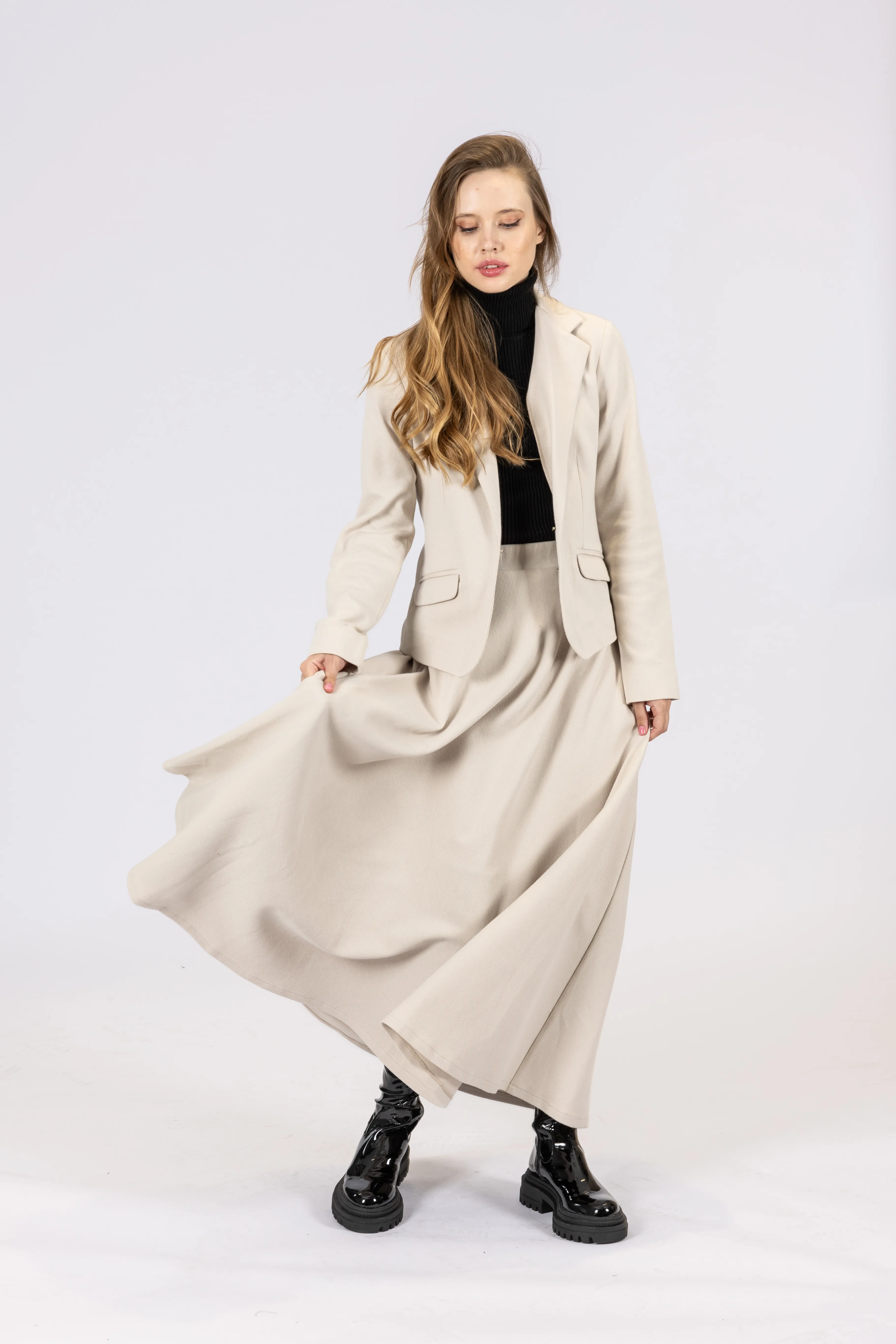 Montale Volanlı Etek  - Taş