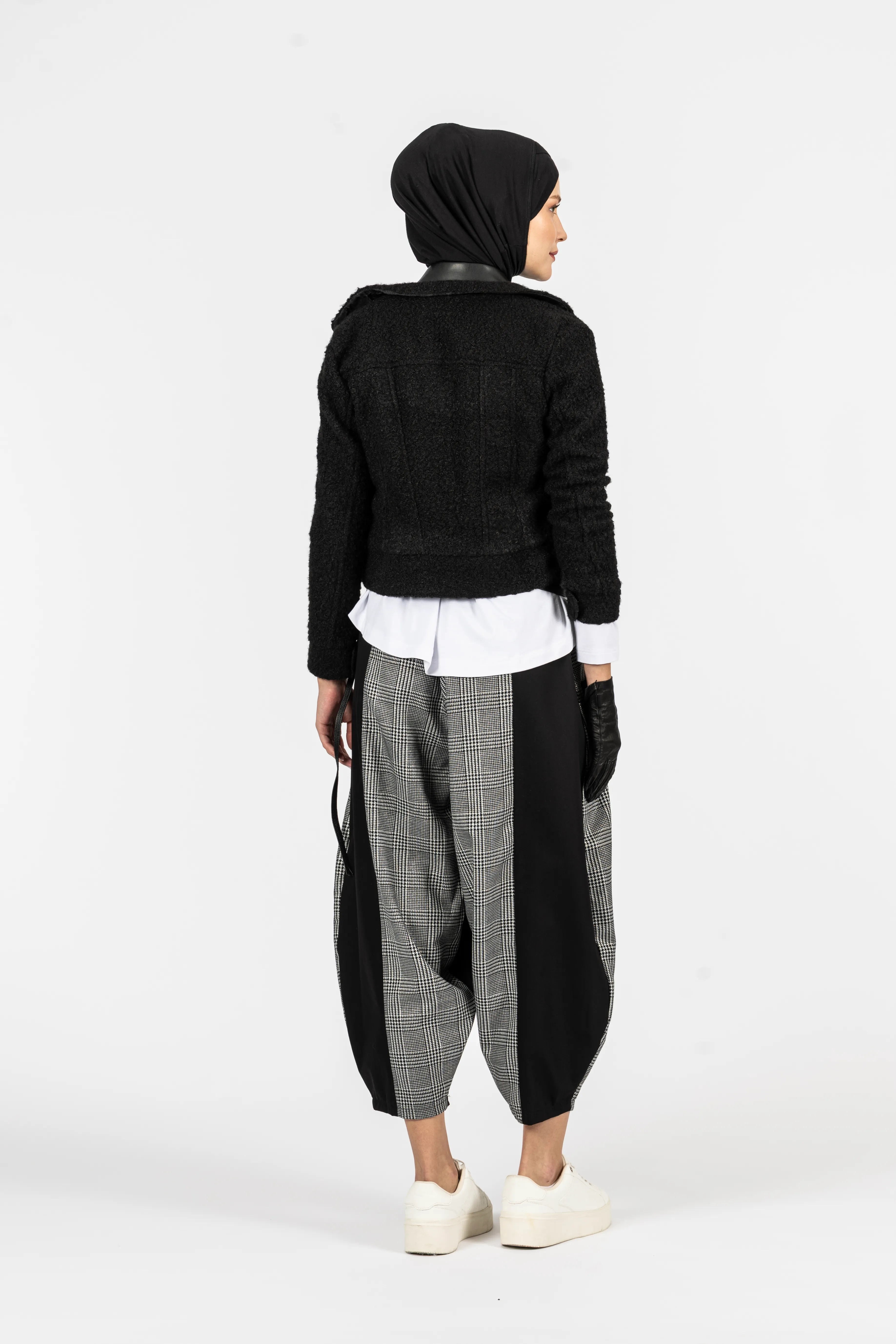 Ekoseli Balon Pantolon