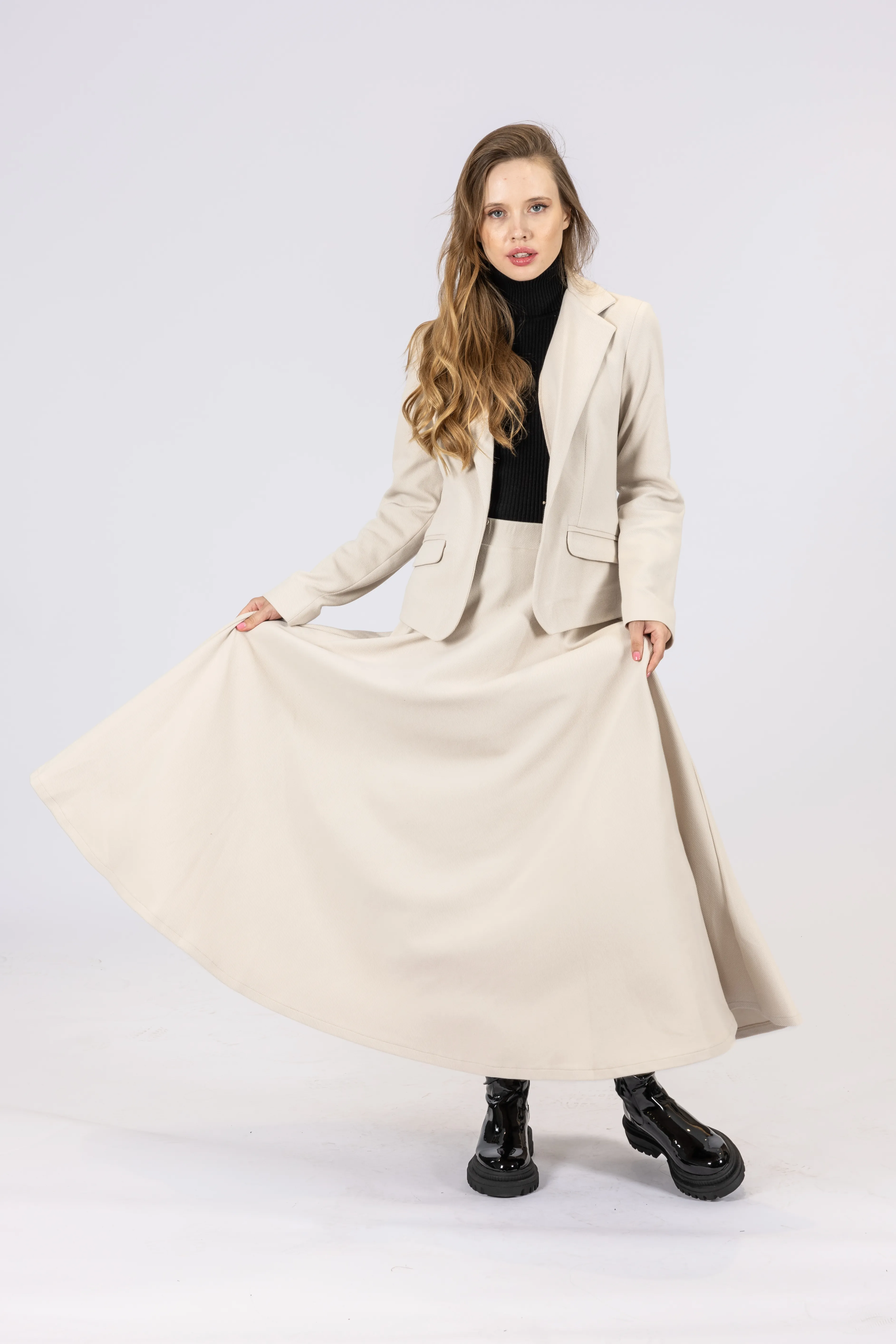 Montale Volanlı Etek  - Taş