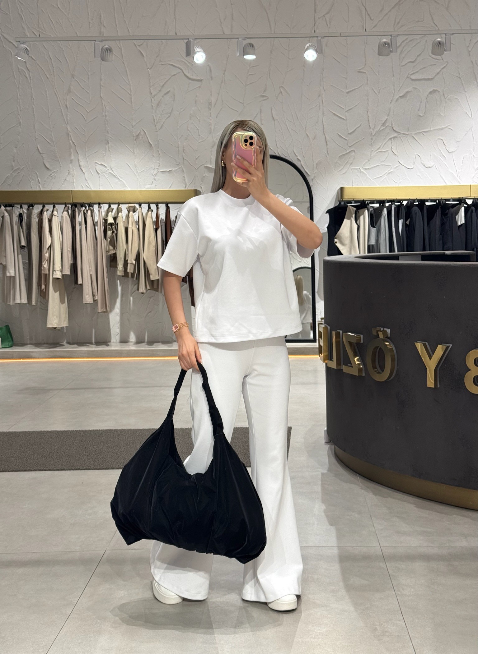 Basic İspanyol Pantolon - Beyaz