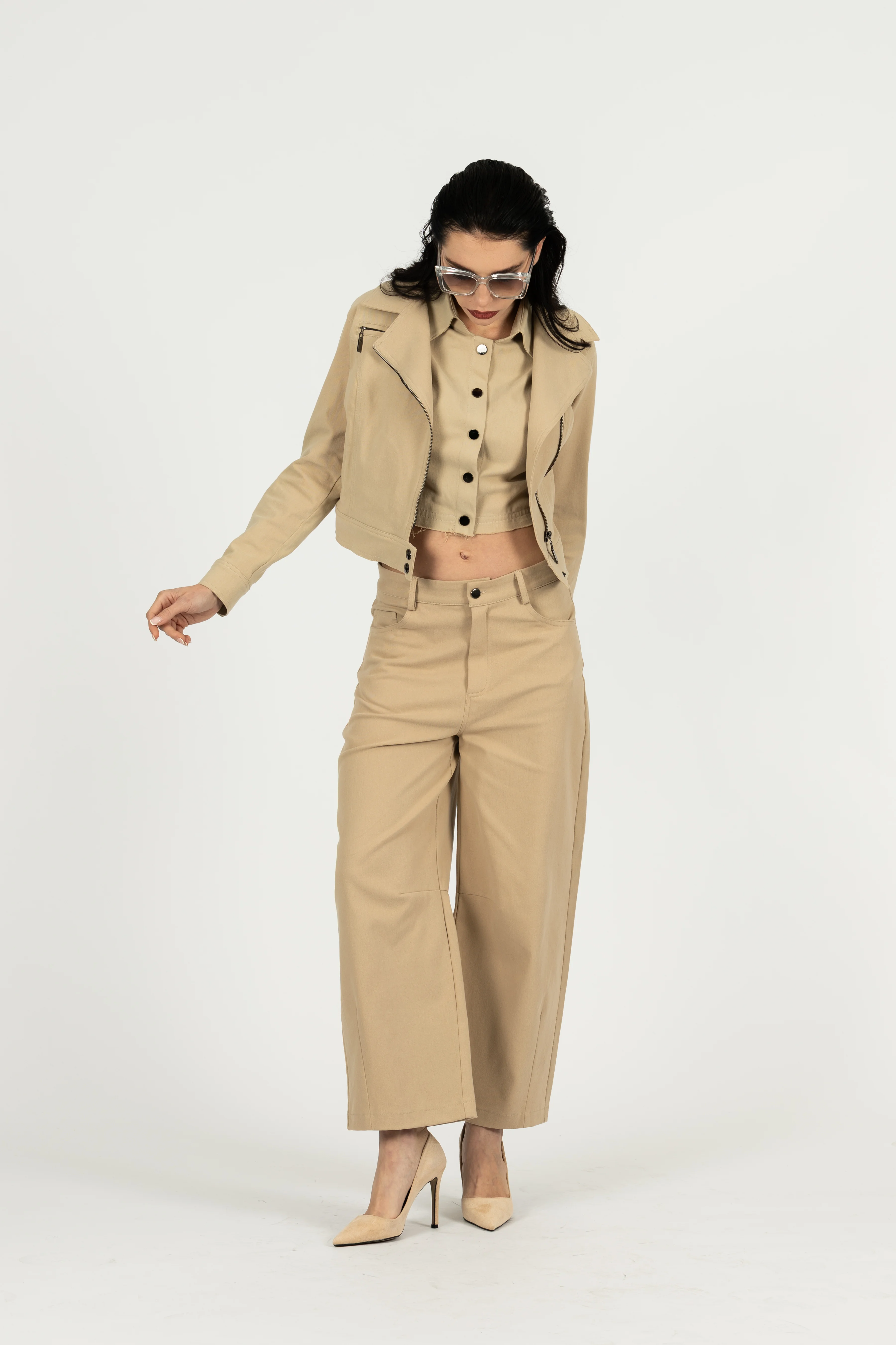 Fermuarlı Kot Ceket