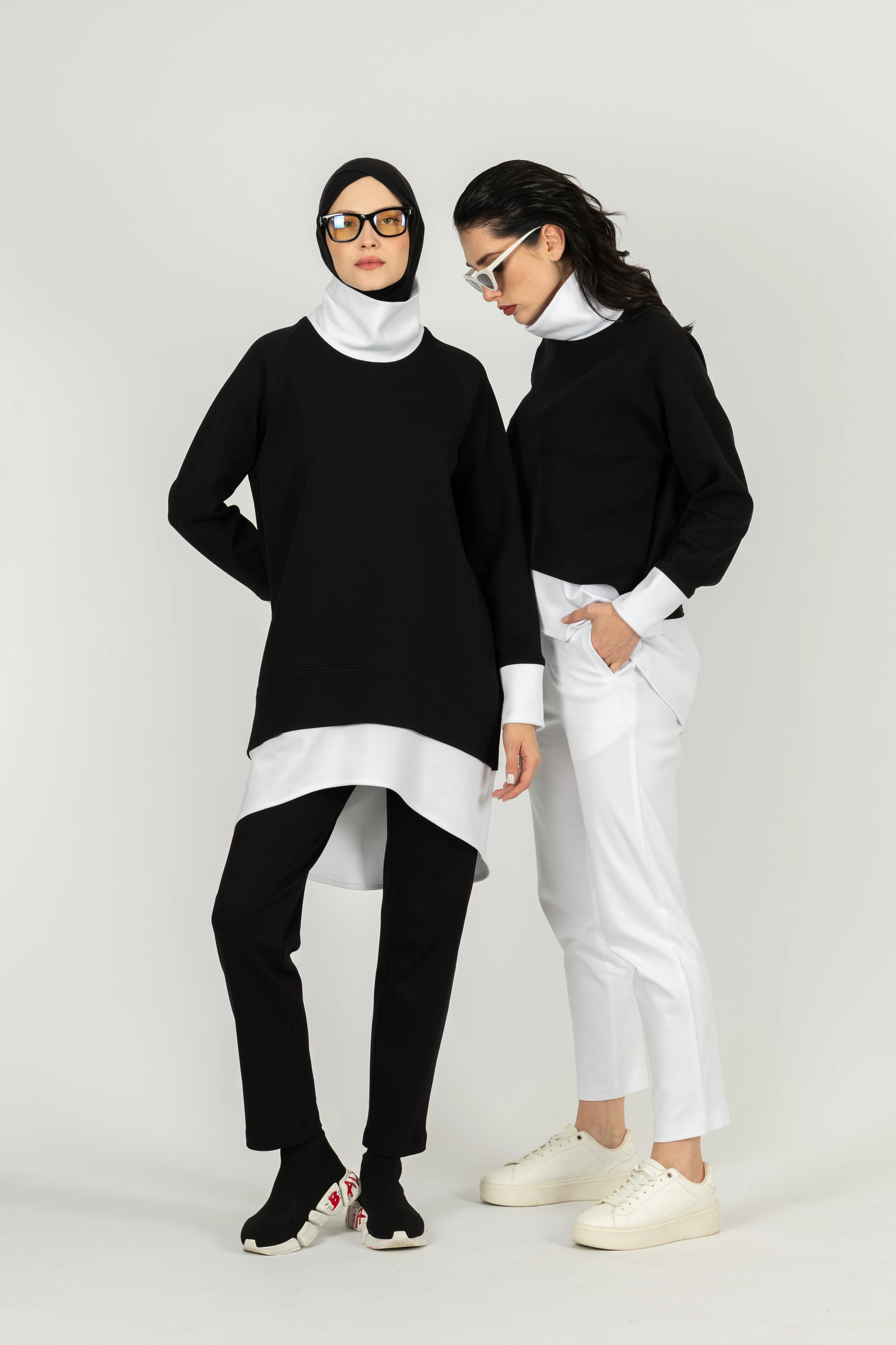 Boğazlı Uzun Sweat