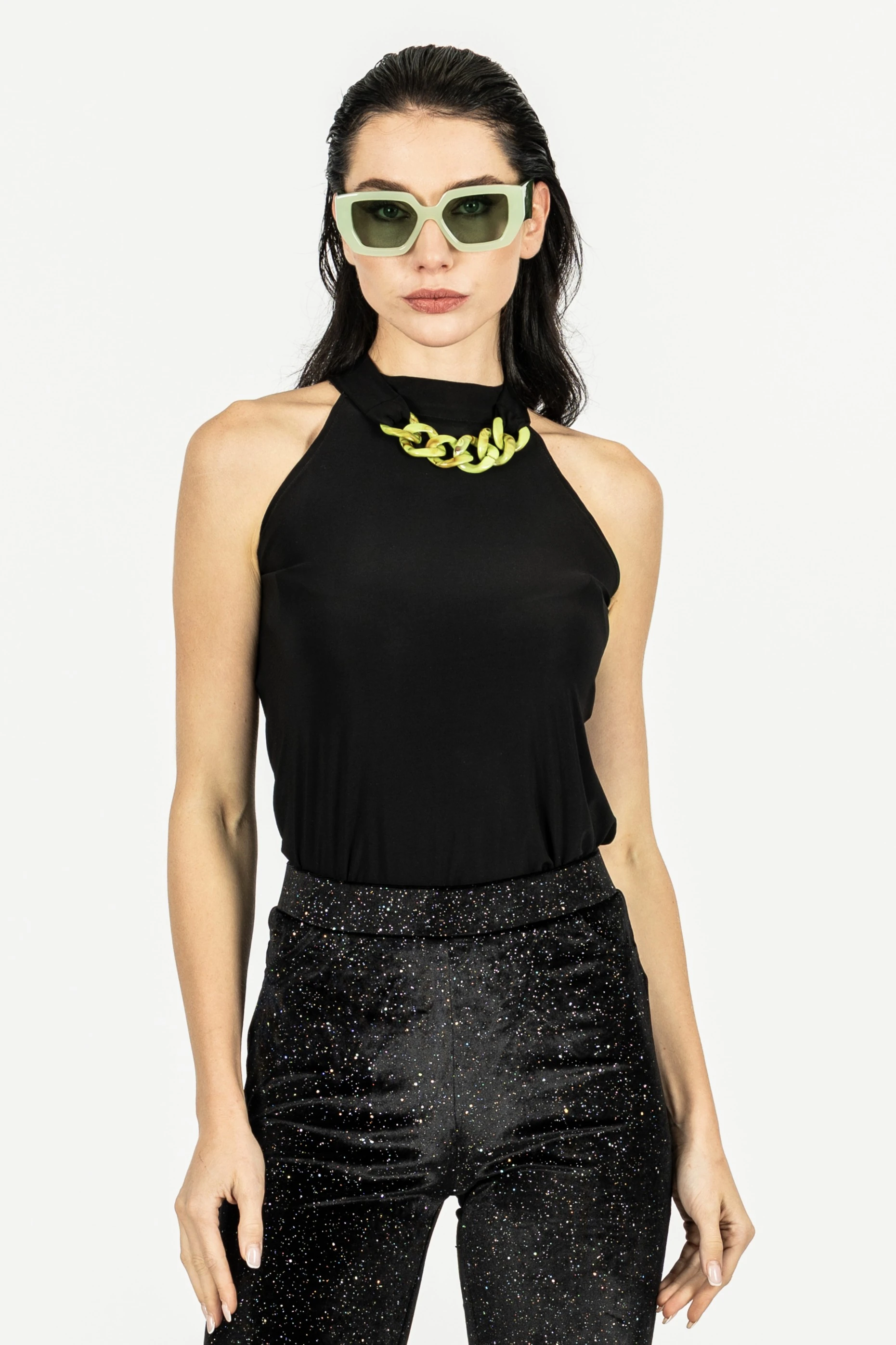 Zincir Detaylı Sandy Bluz