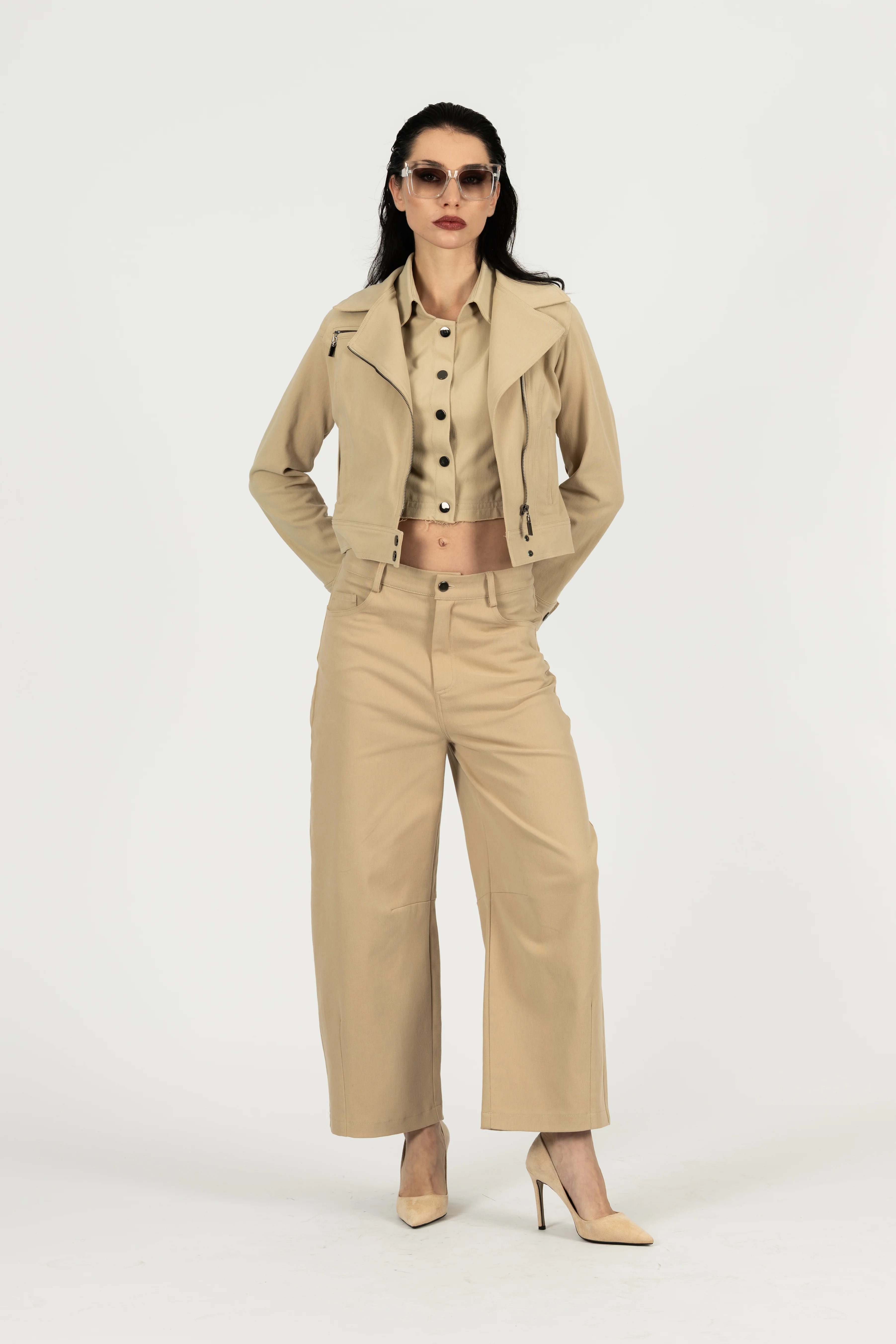 Fermuarlı Kot Ceket