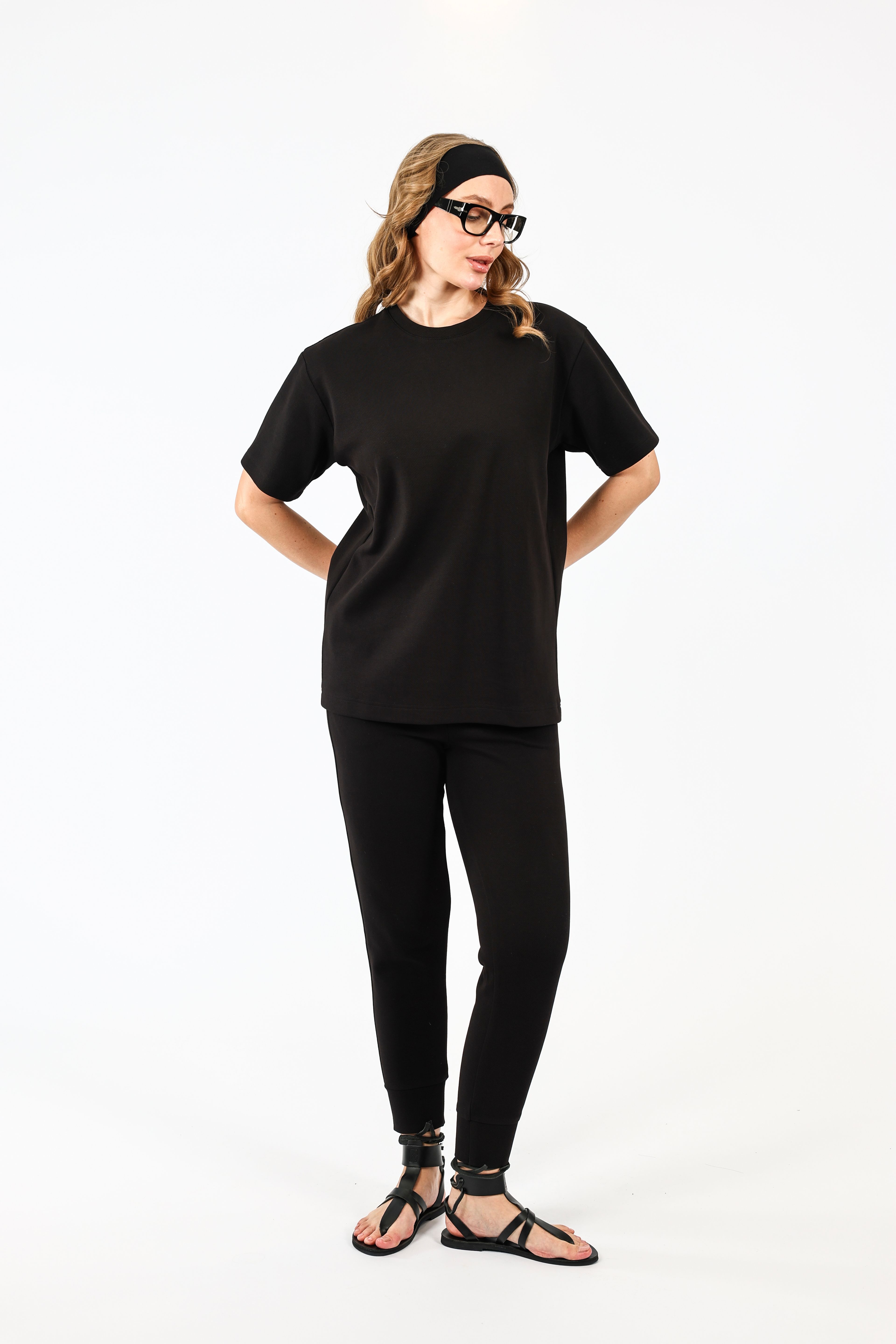 Tasarım Montale Basic Unisex Jogger Pantolon - Siyah
