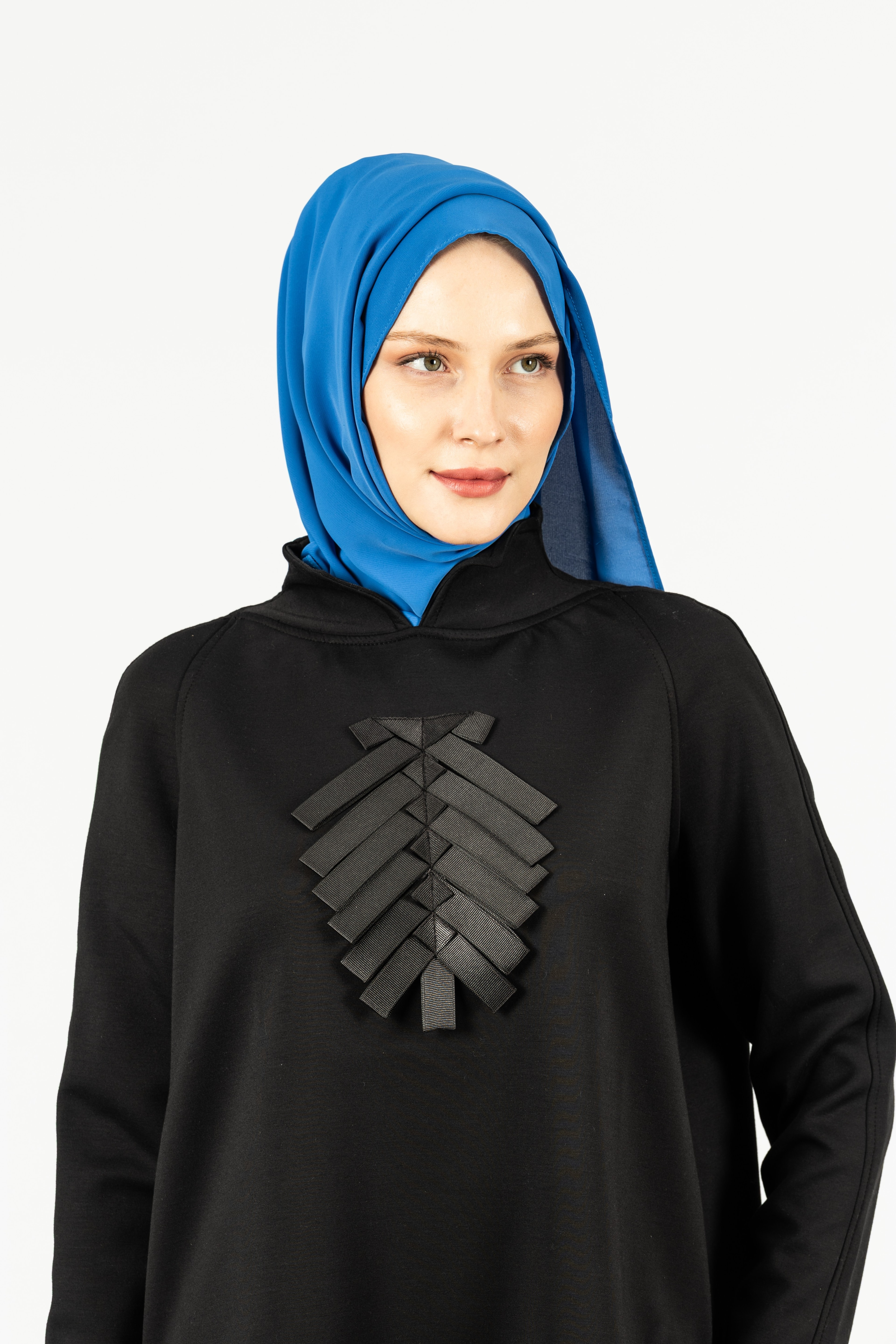Kurdeleli Sweat - Siyah