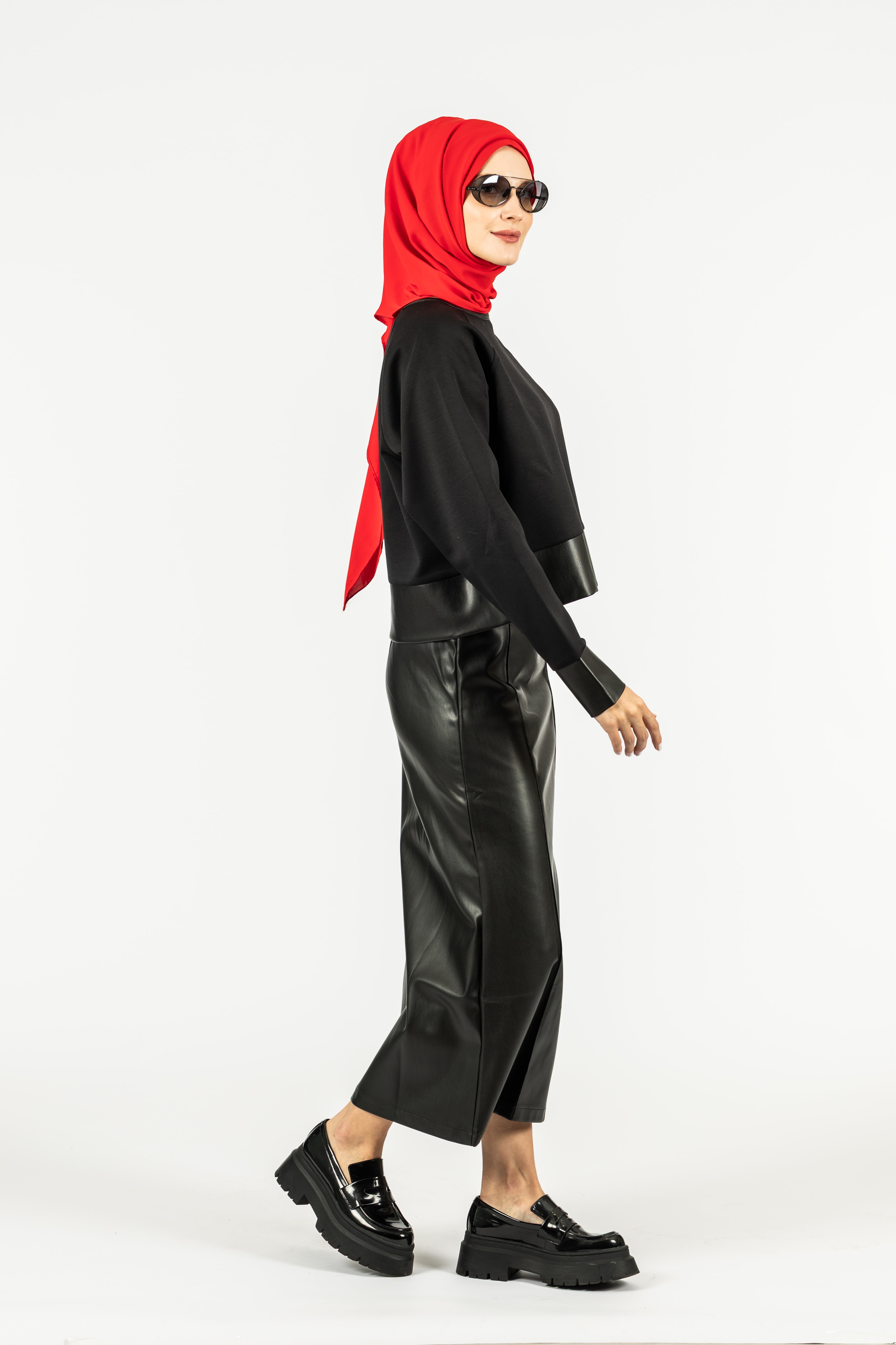 Derili Crop Sweat - Siyah