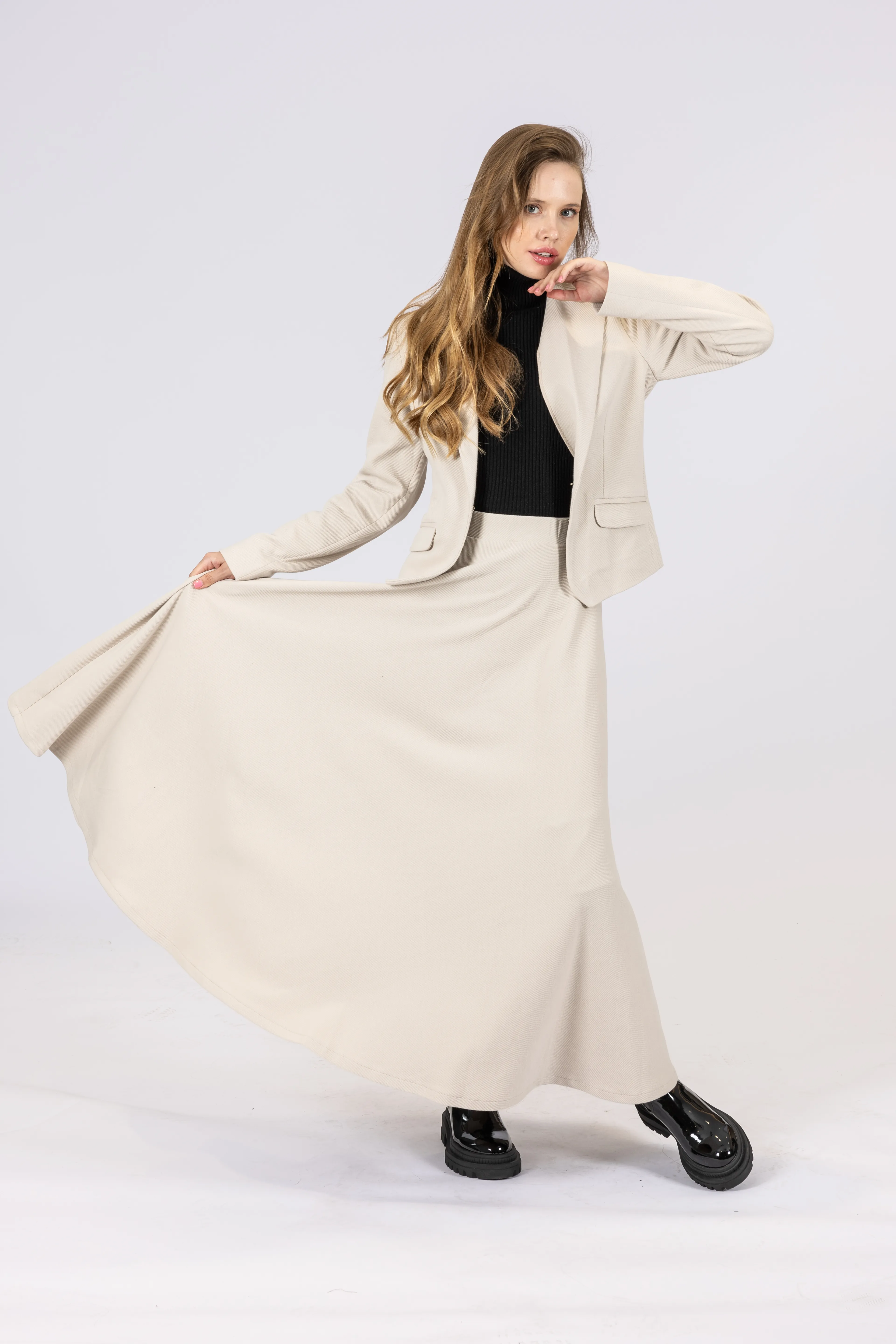 Montale Volanlı Etek  - Taş