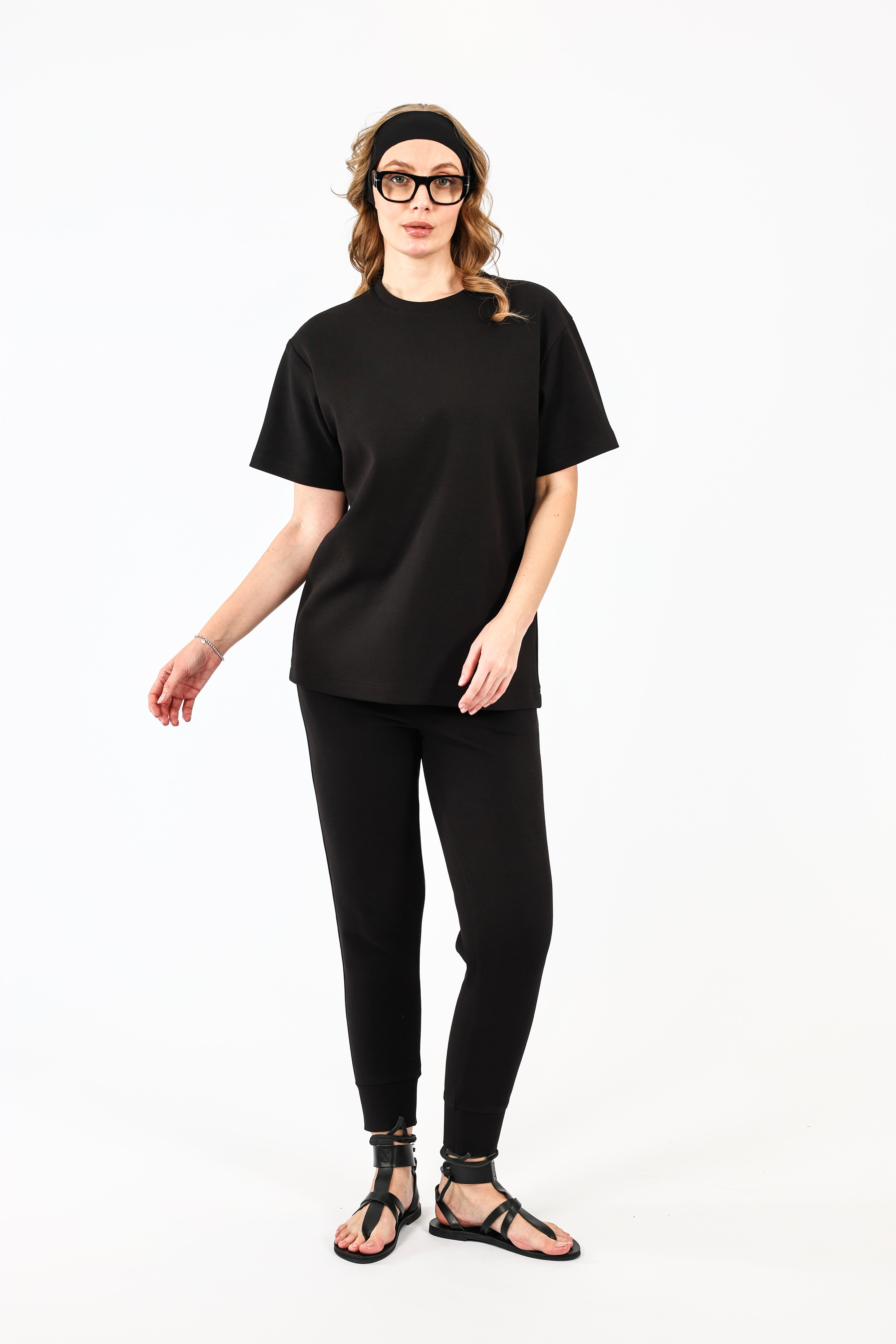 Tasarım Montale Basic Unisex Jogger Pantolon - Siyah
