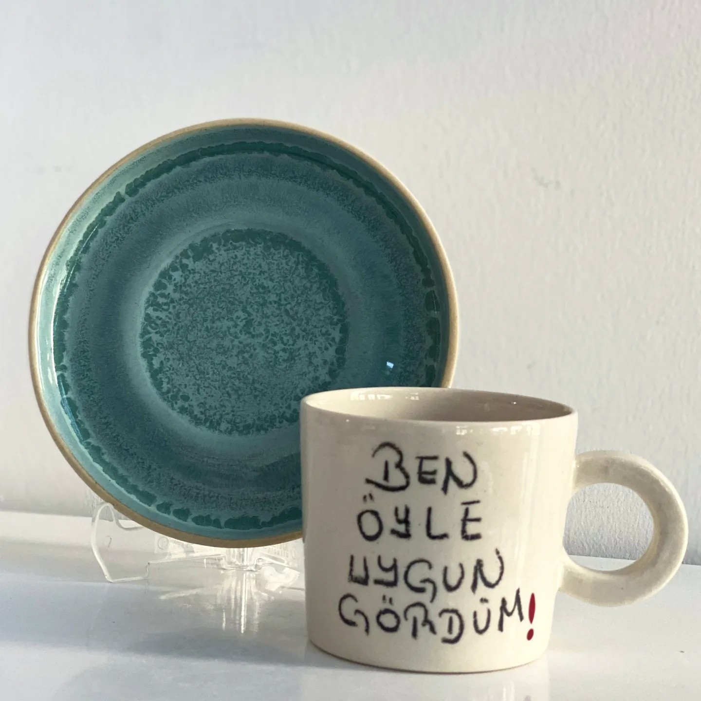 Stoneware Fincan 'Ben Öyle Uygun Gördüm'