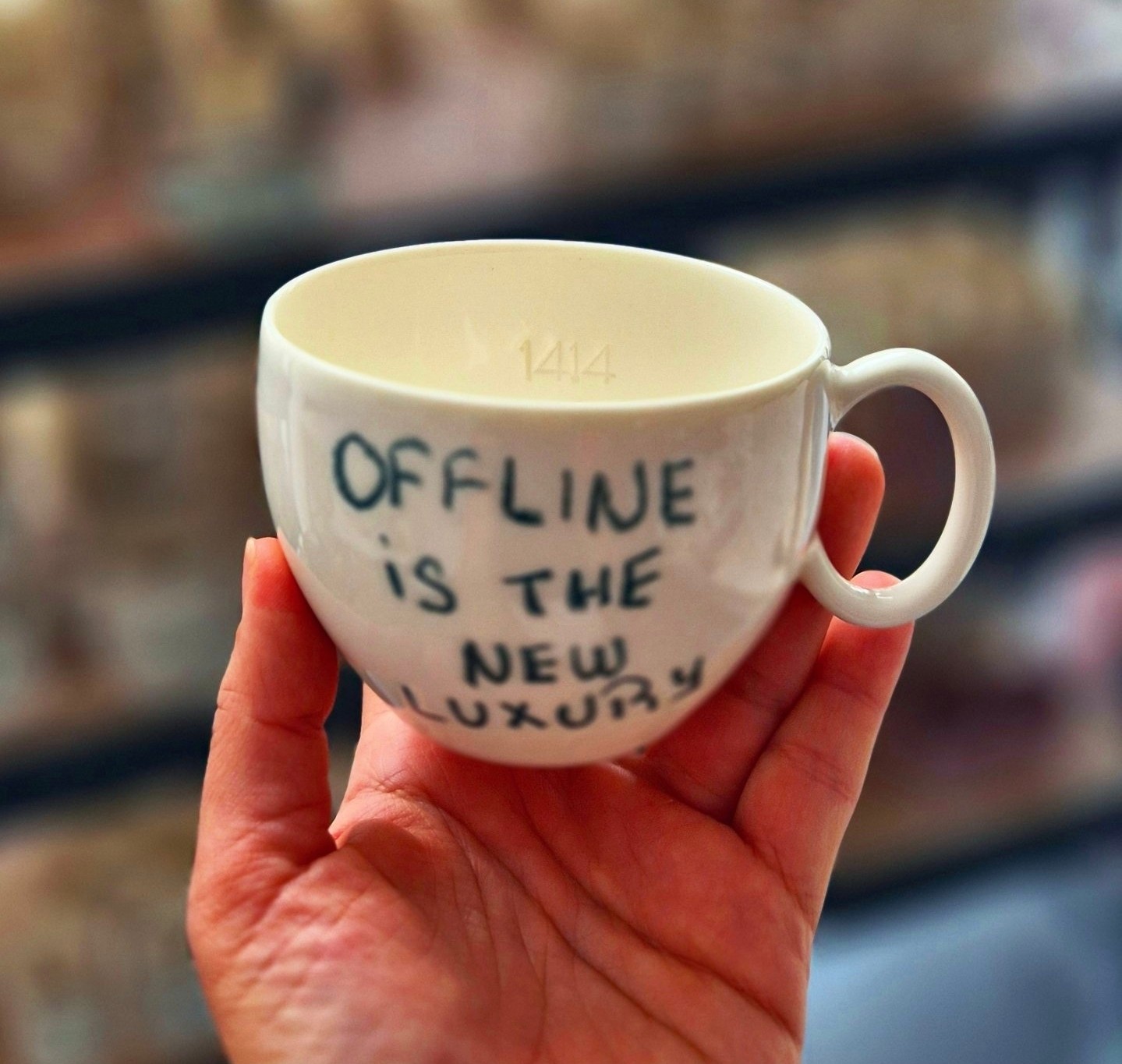 "Offline is The New Luxury"  Porselen Kupa