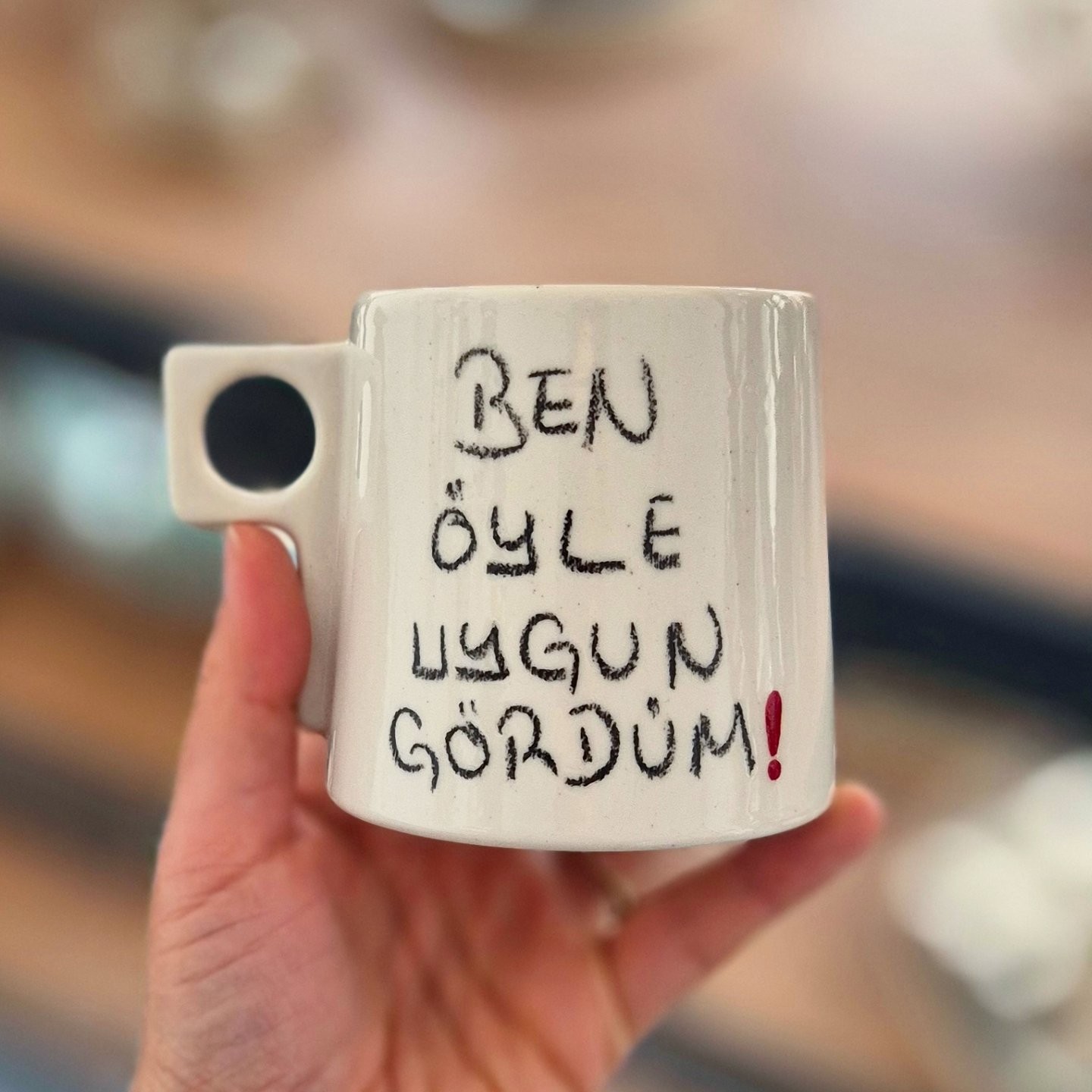  Stoneware Kupa " Ben Öyle Uygun Gördüm"