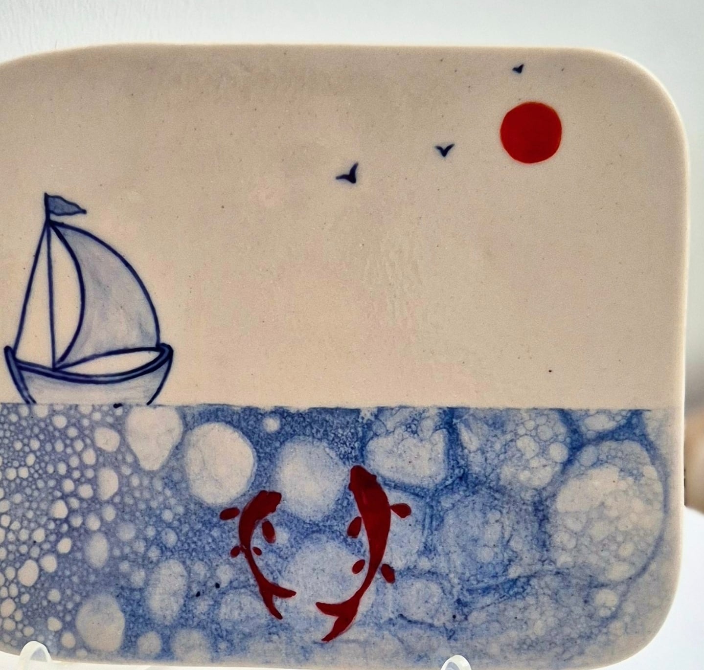 Stoneware Yelkenli Sunumluk / Kesme Tahtası