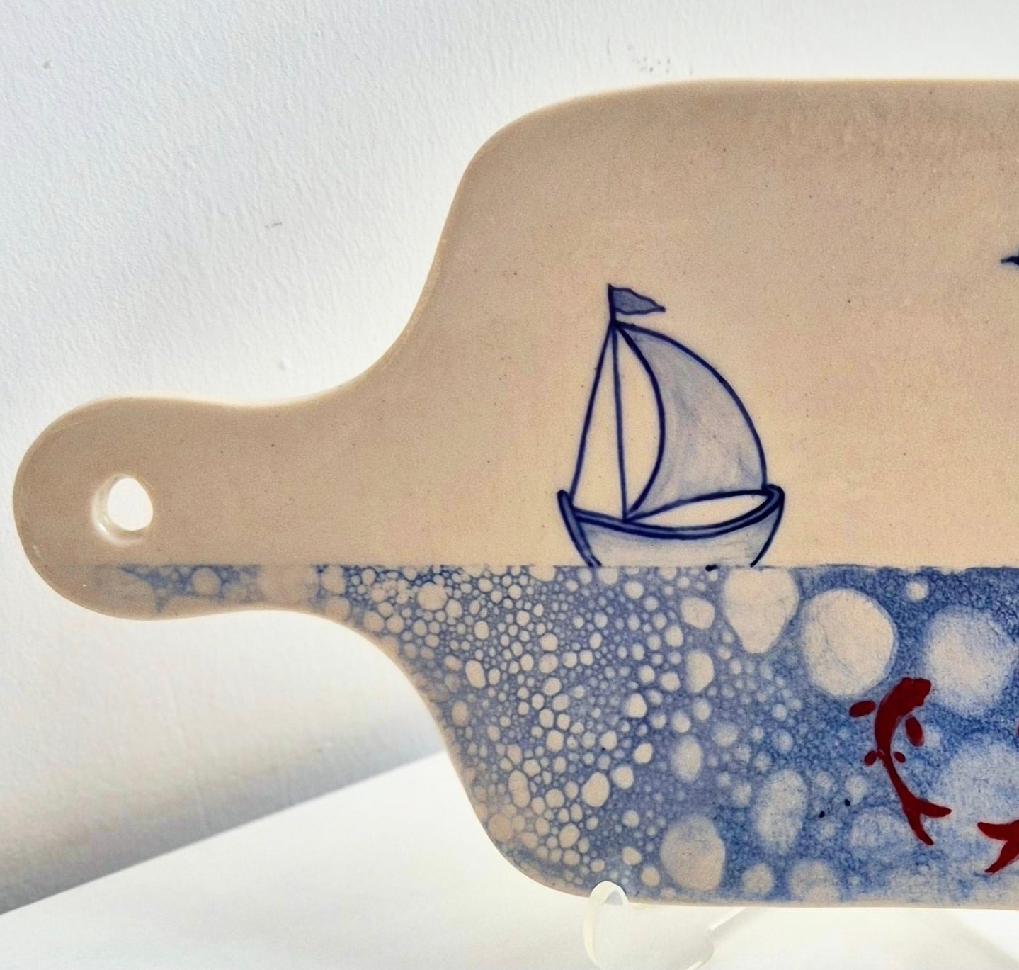 Stoneware Yelkenli Sunumluk / Kesme Tahtası