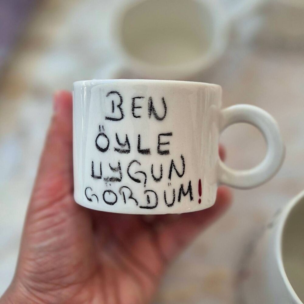 Stoneware "Ben Öyle Uygun Gördüm" Kupa