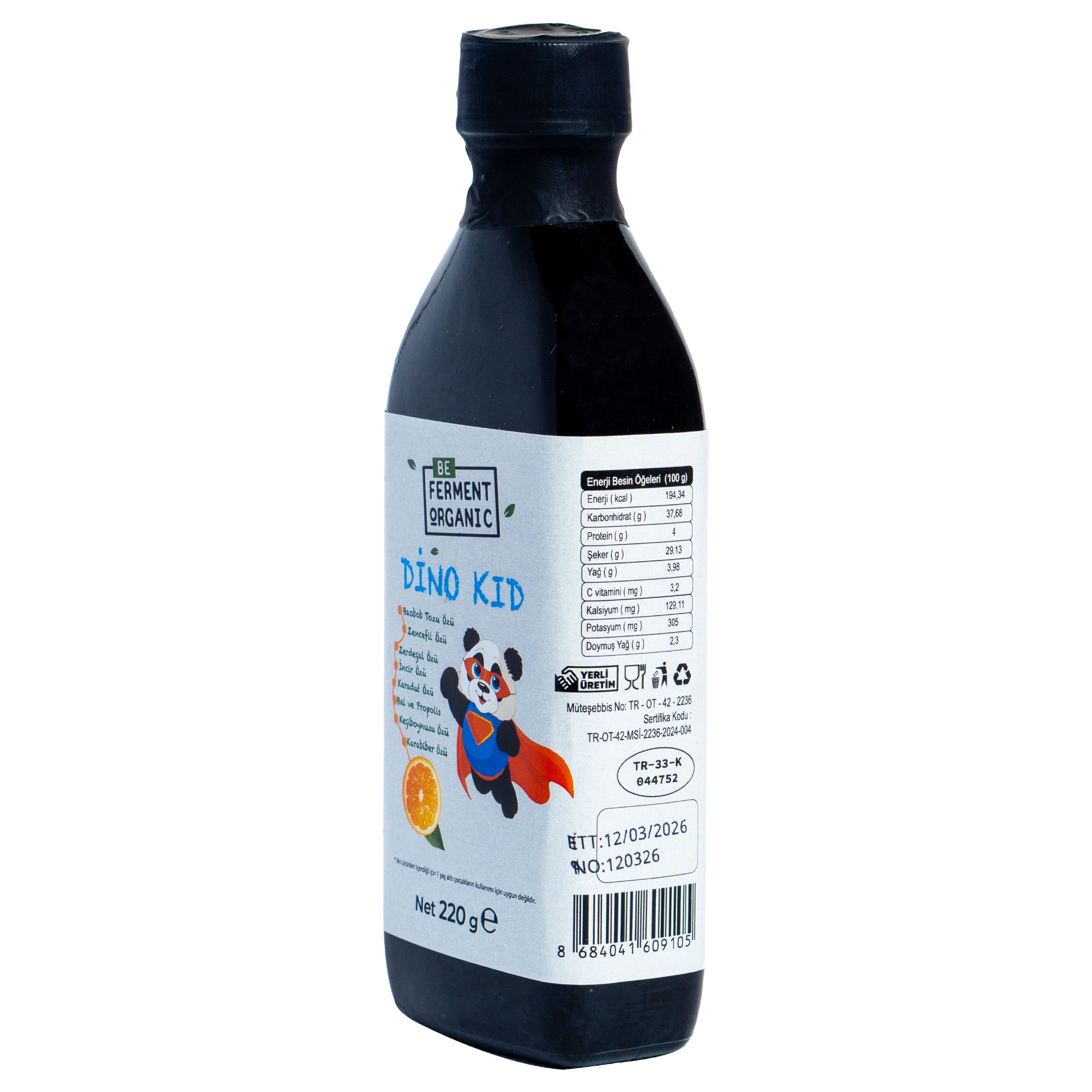 Organik Dino Kids Öz Karışım 220 Gr