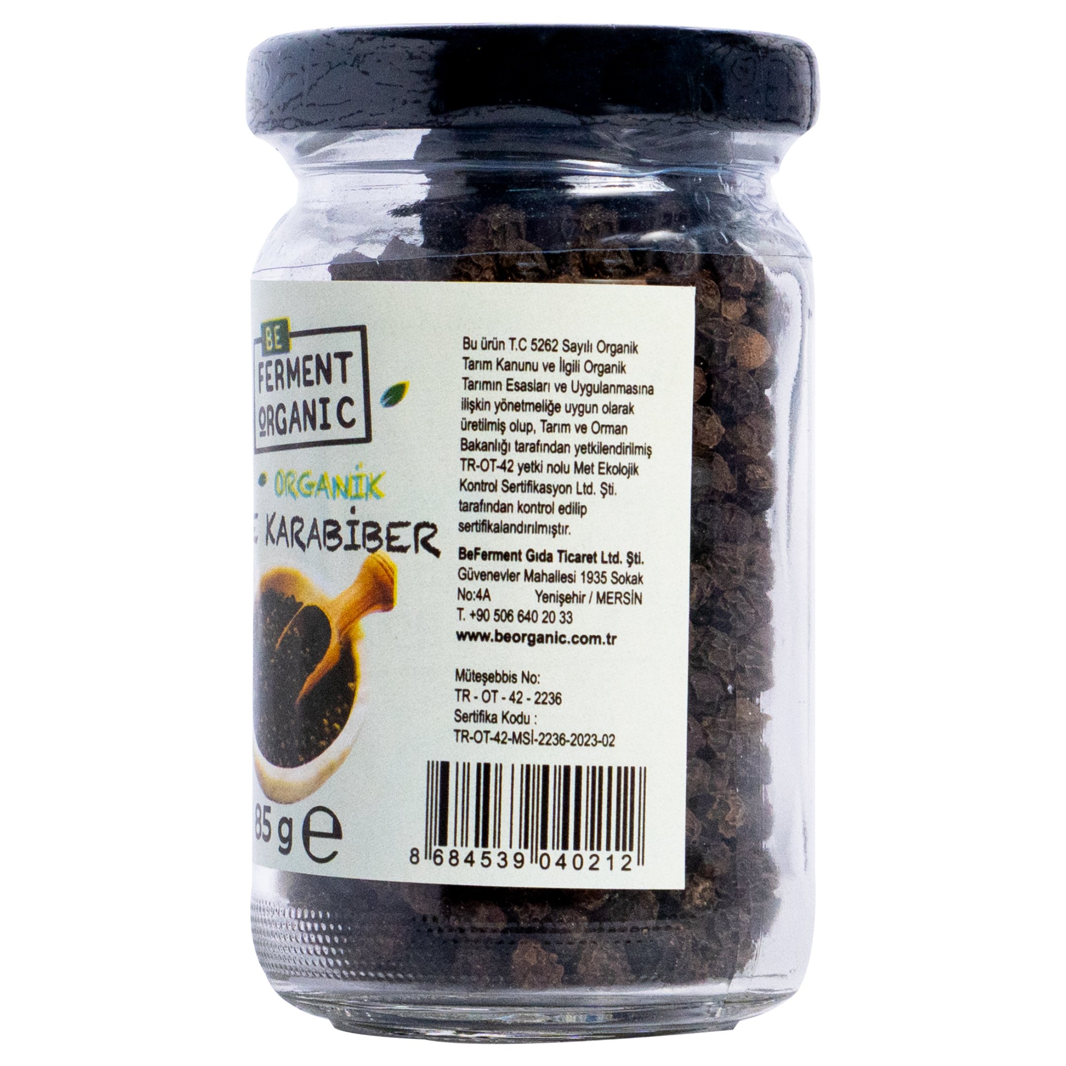 Organik Tane Karabiber 85 Gr