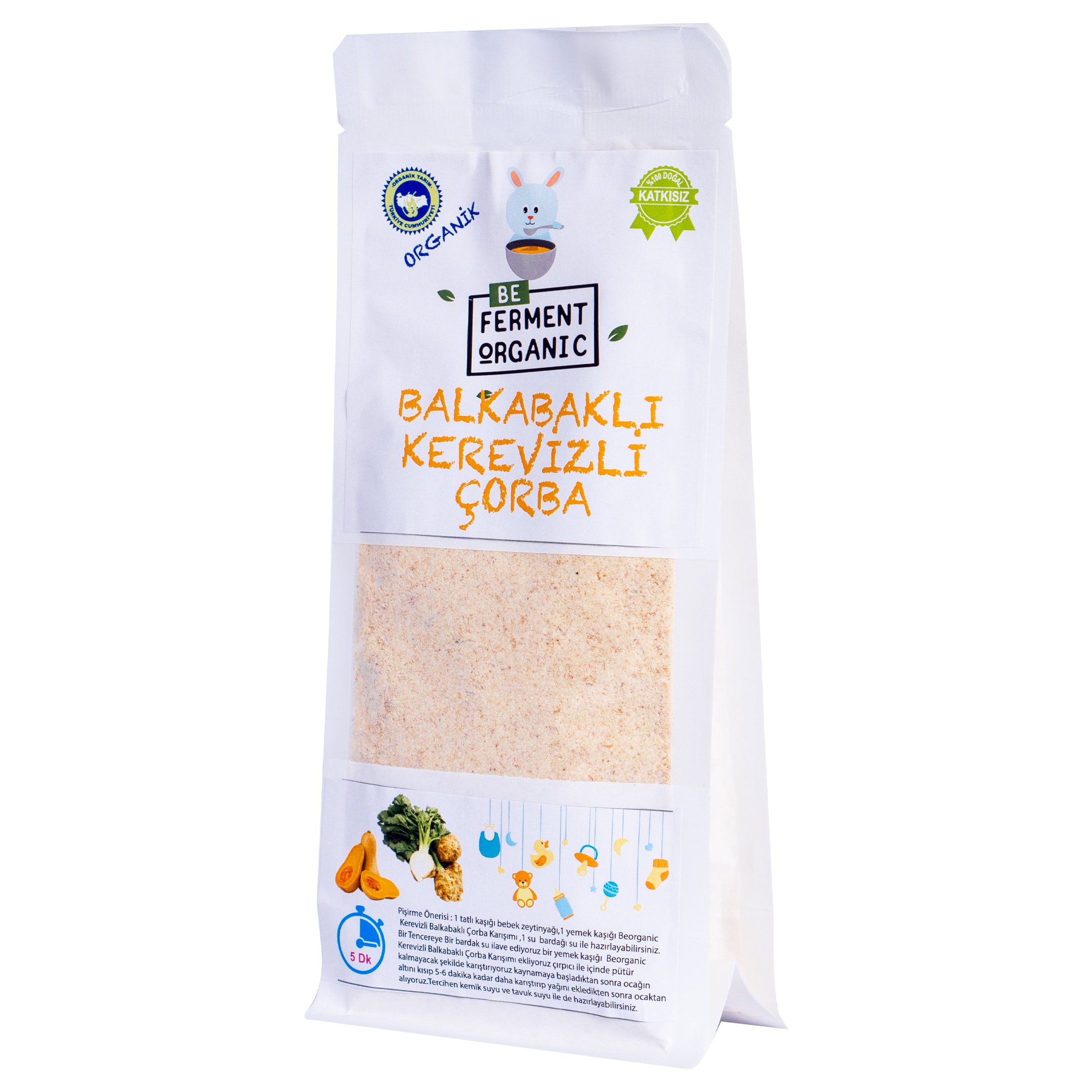 Organik Balkabaklı Kerevizli Bebek Ek Gıda Çorbası 180 Gr