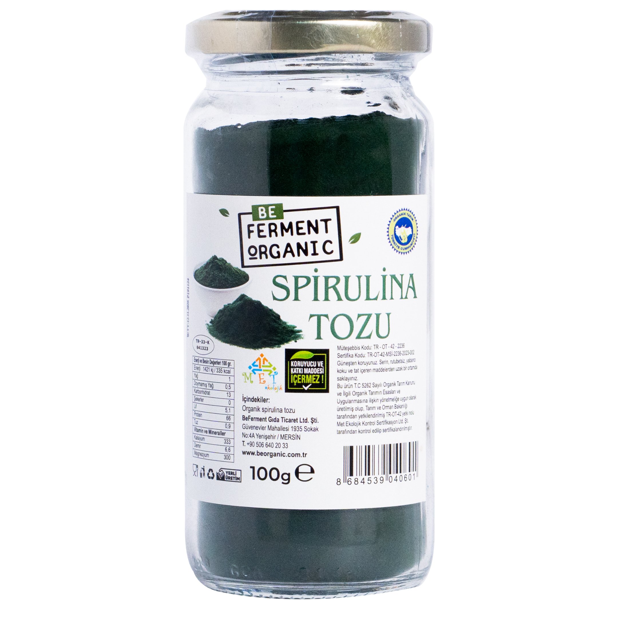Organik Spirulina Tozu 100 Gr