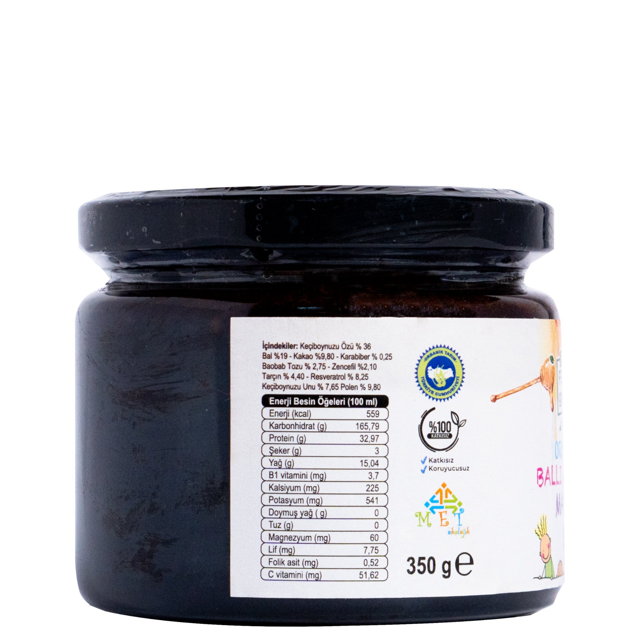 Organik Ballı Kakaolu Çocuk Macunu 350 Gr