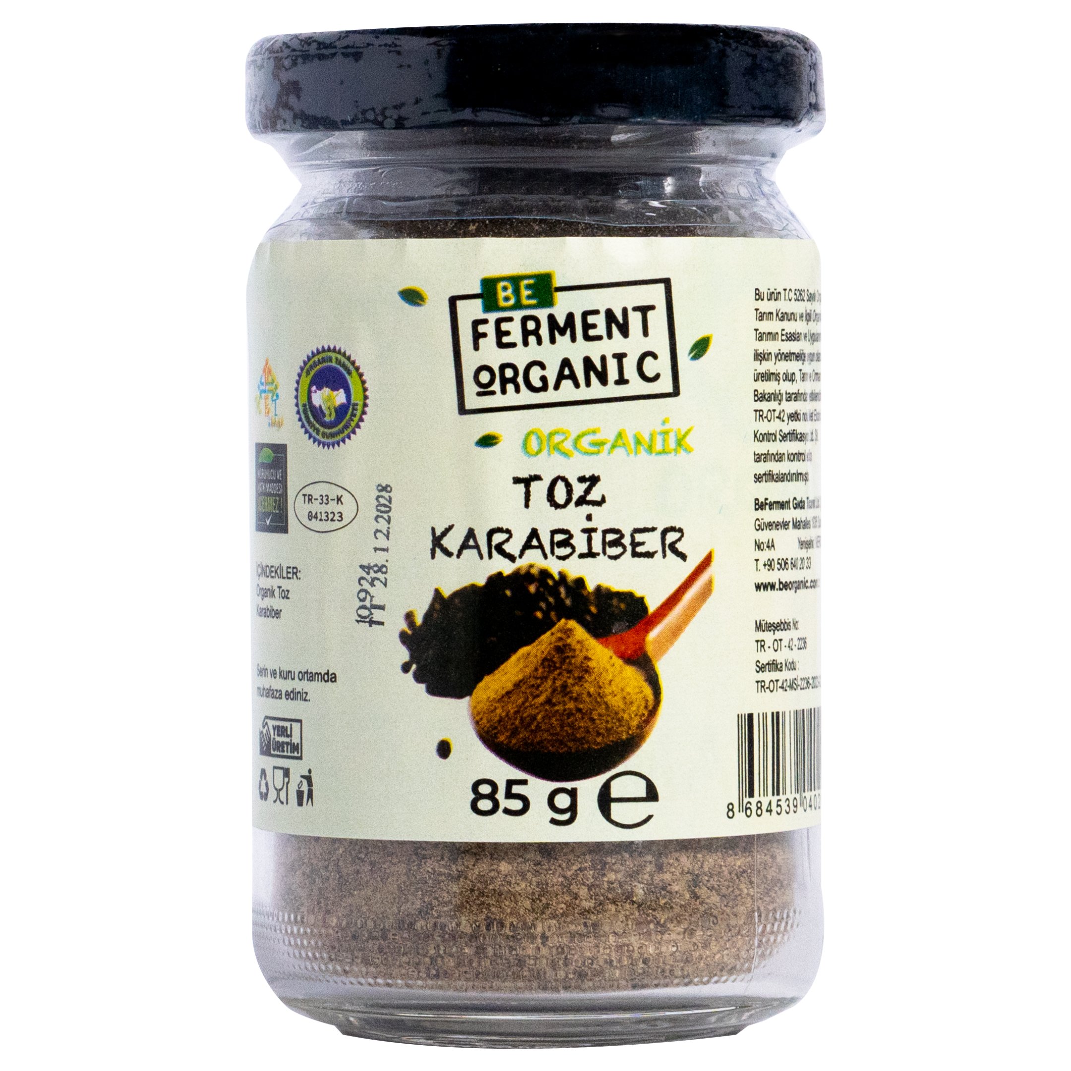 Organik Toz Karabiber 85 Gr