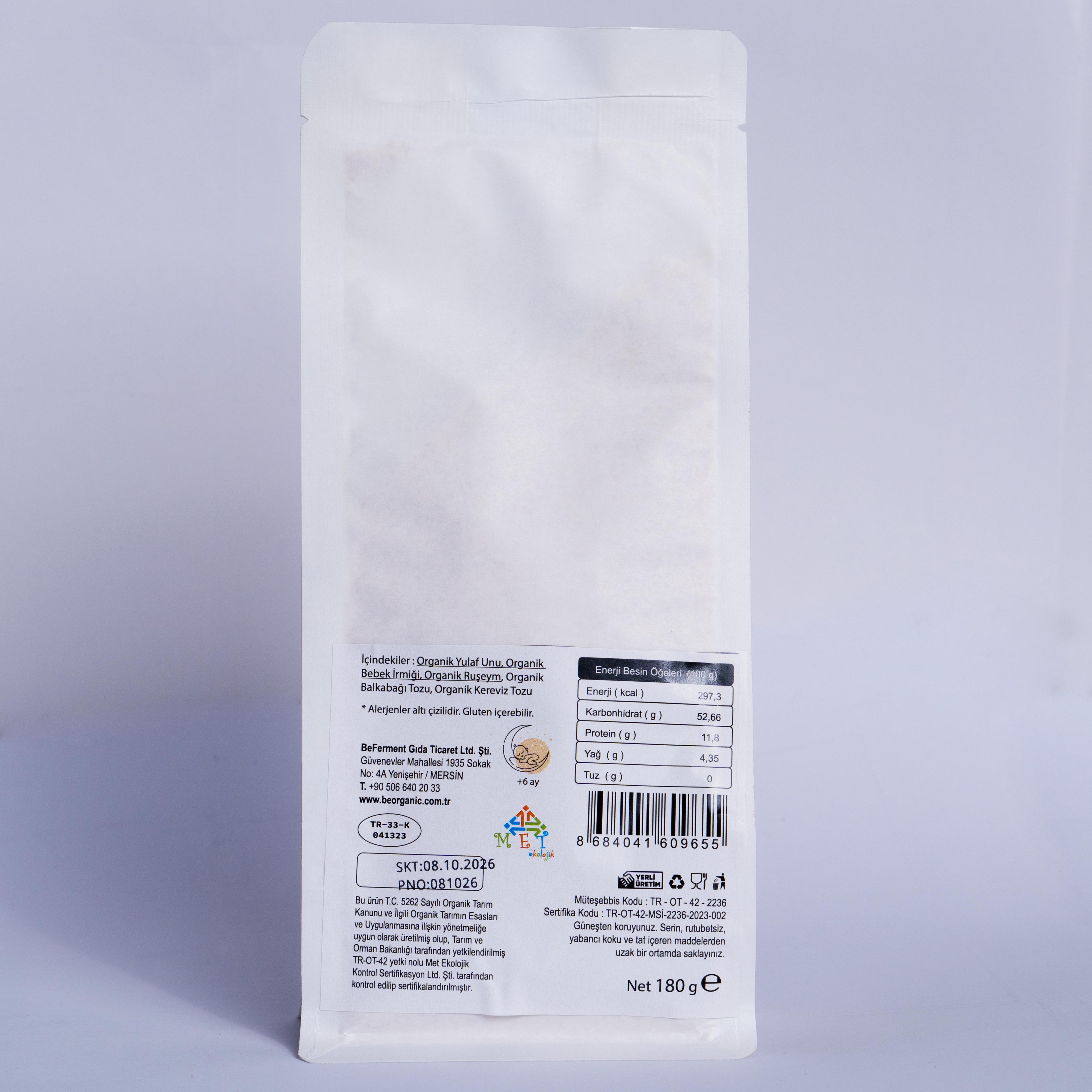 Organik Balkabaklı Kerevizli Bebek Ek Gıda Çorbası 180 Gr