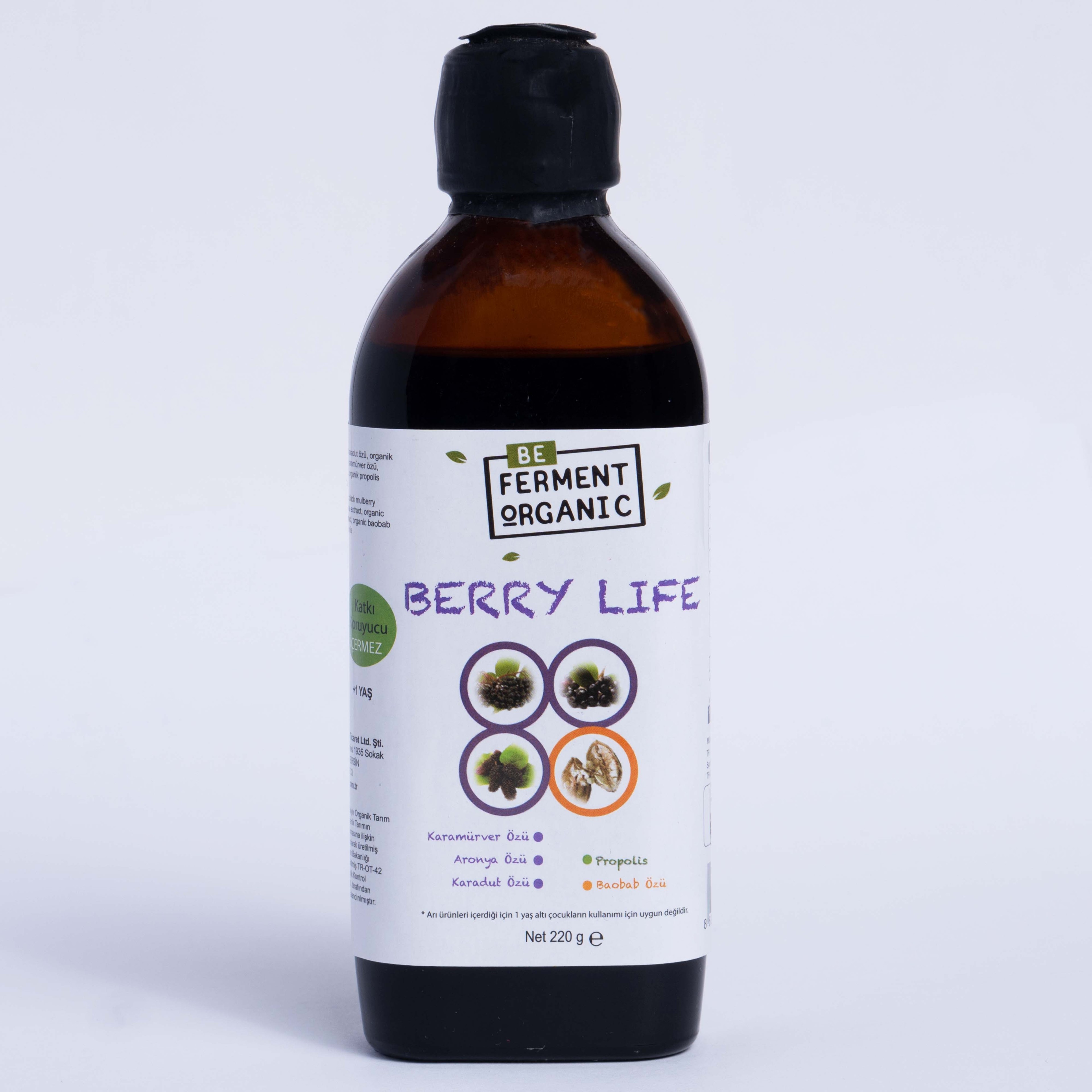 Organik Berry Life Aronya ve Karamürver Karışım 220 Gr