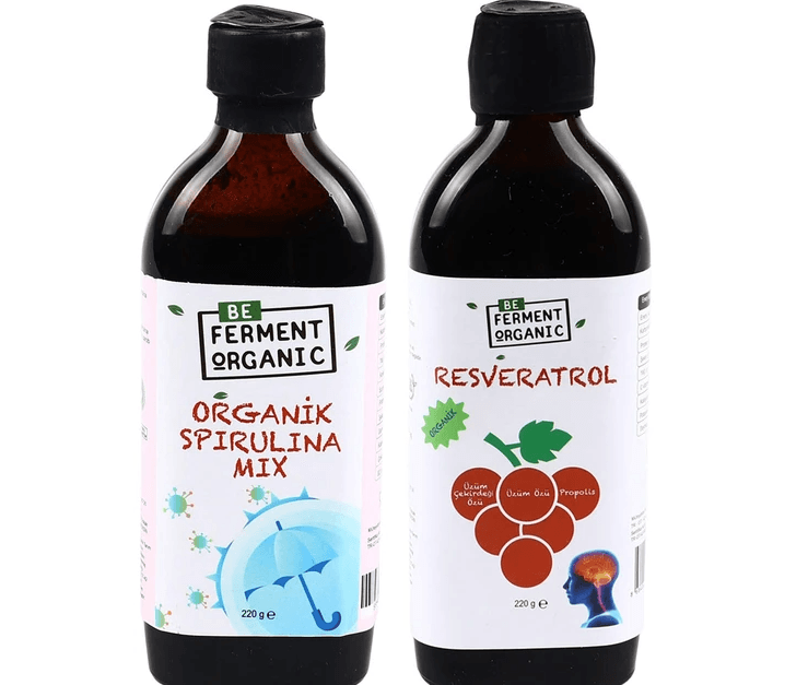 Beferment Organik Spirulina Mix 220 Ml+Beferment Organik Resveratrol Şurup 220G