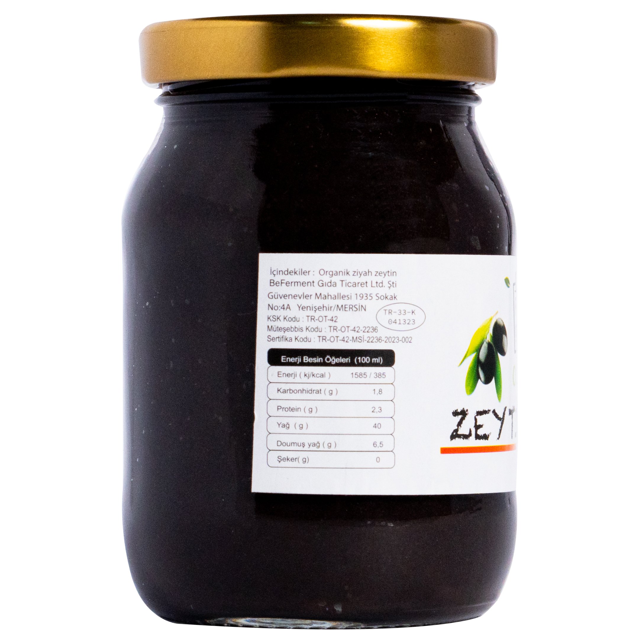 Organik Zeytin Ezmesi 190 Ml