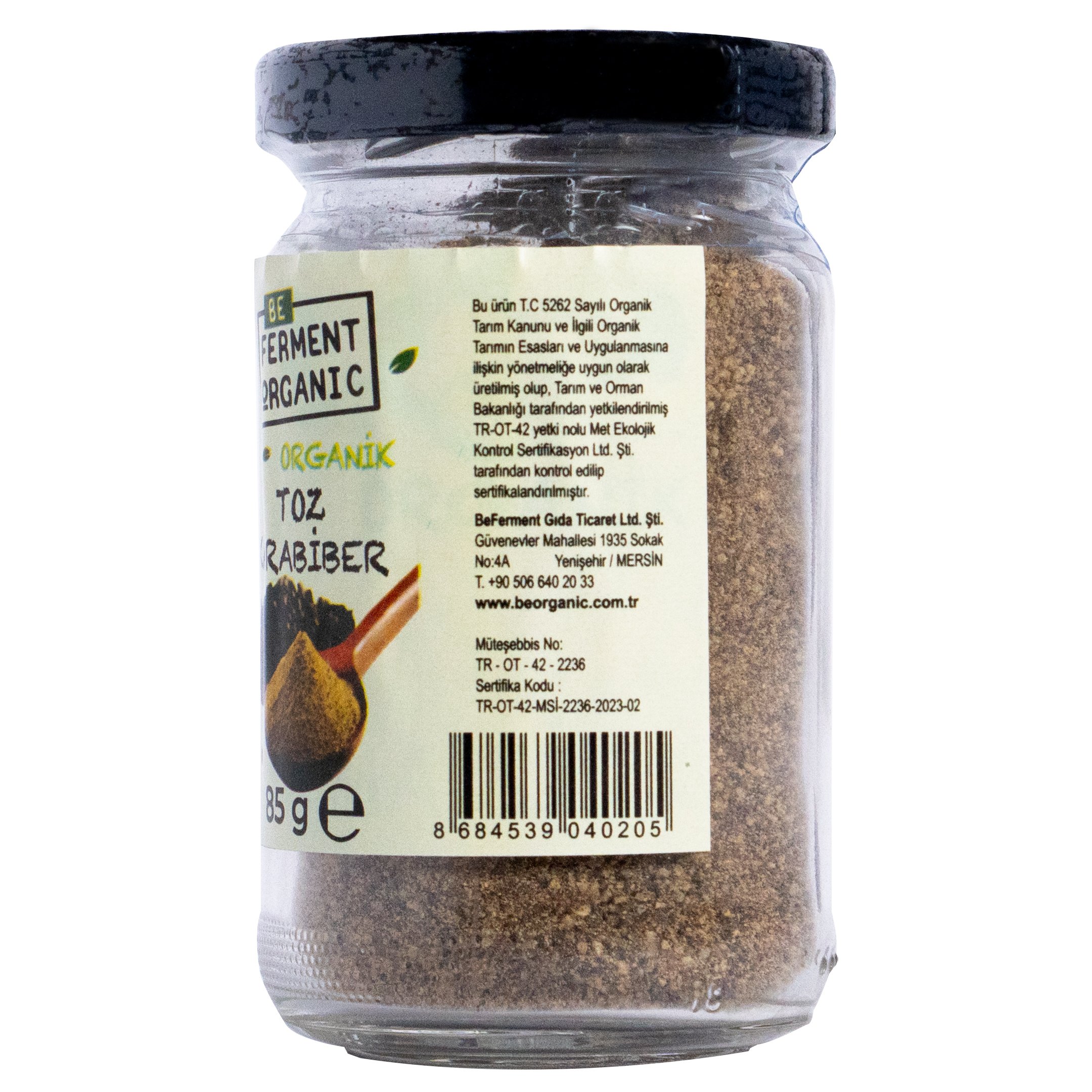 Organik Toz Karabiber 85 Gr