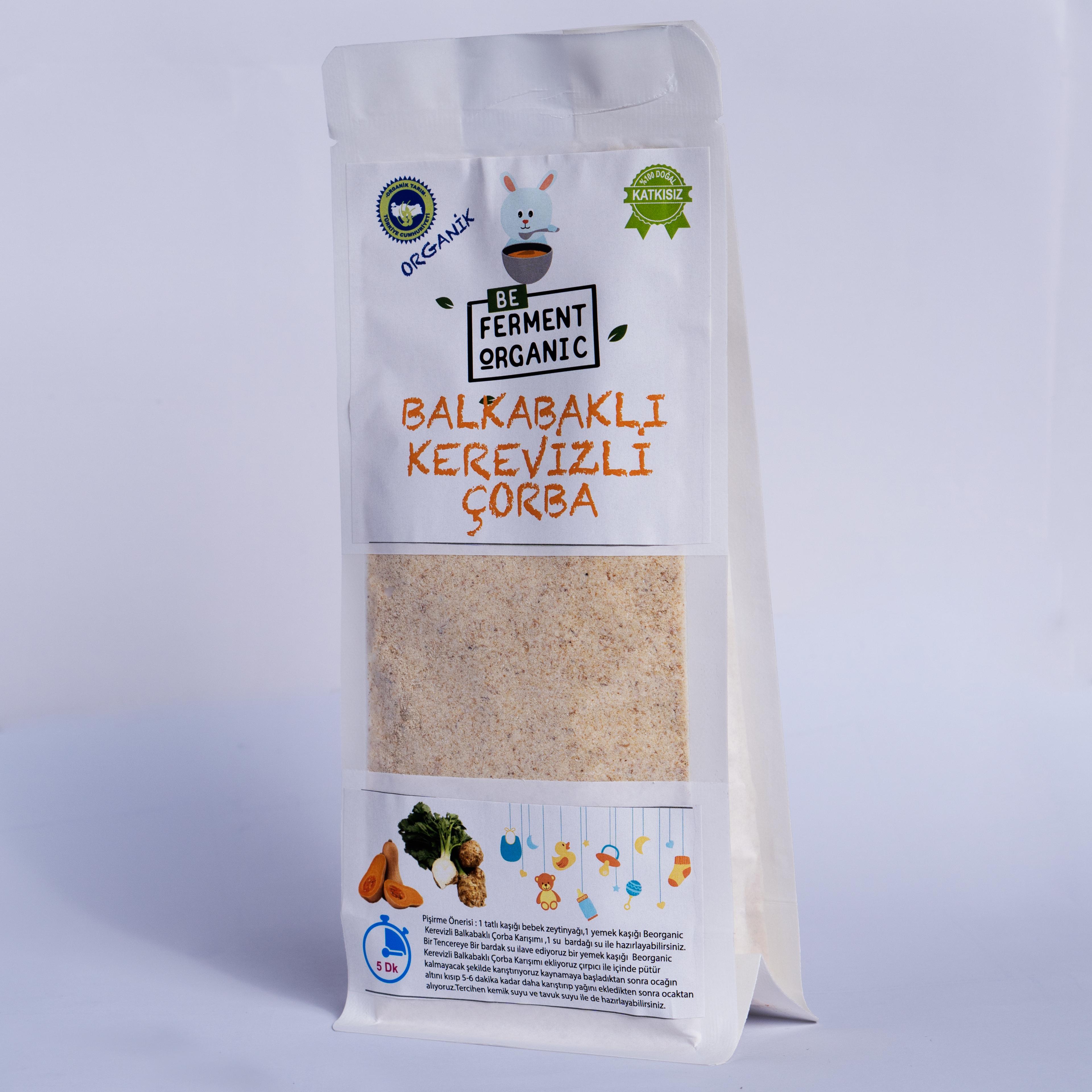 Organik Balkabaklı Kerevizli Bebek Ek Gıda Çorbası 180 Gr