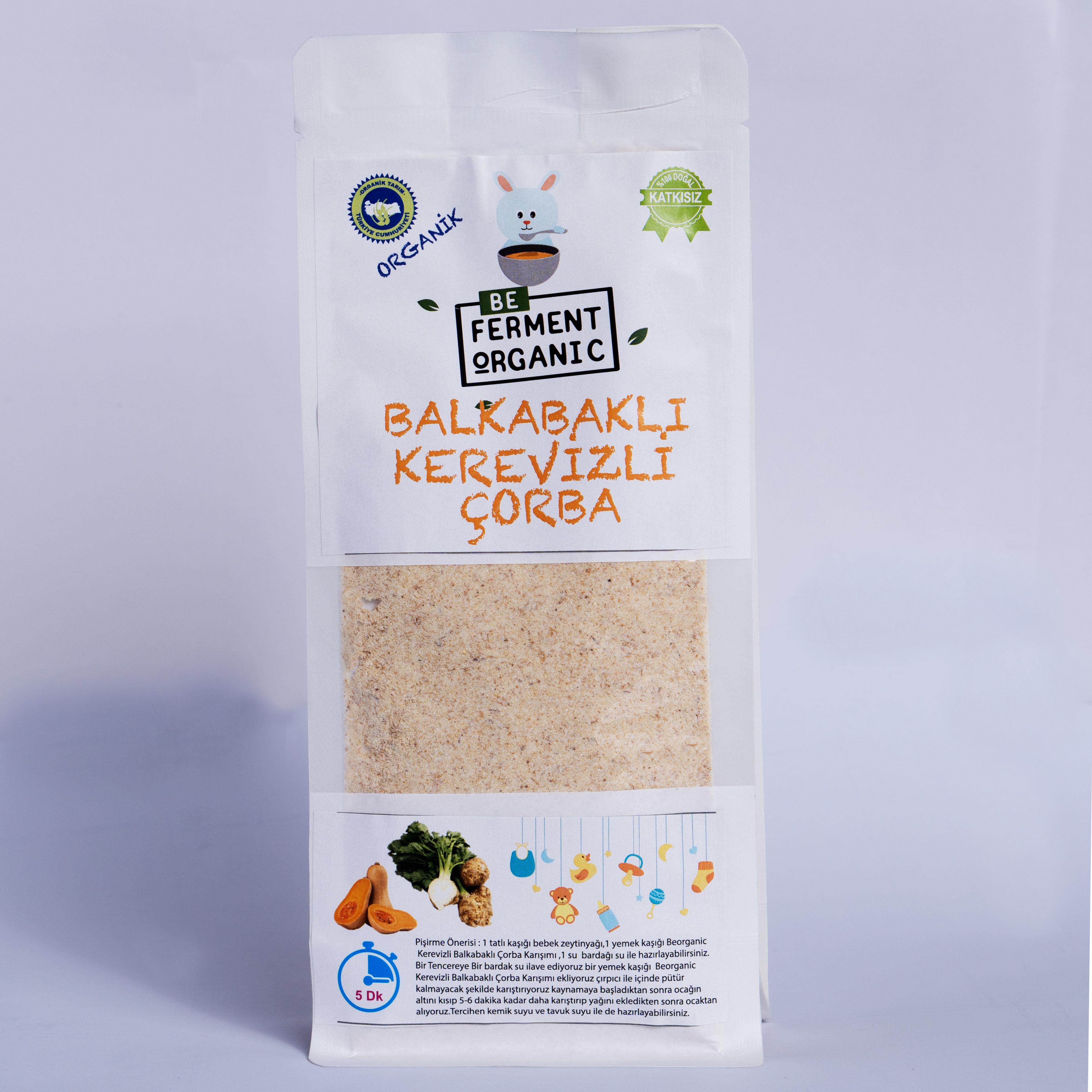 Organik Balkabaklı Kerevizli Bebek Ek Gıda Çorbası 180 Gr