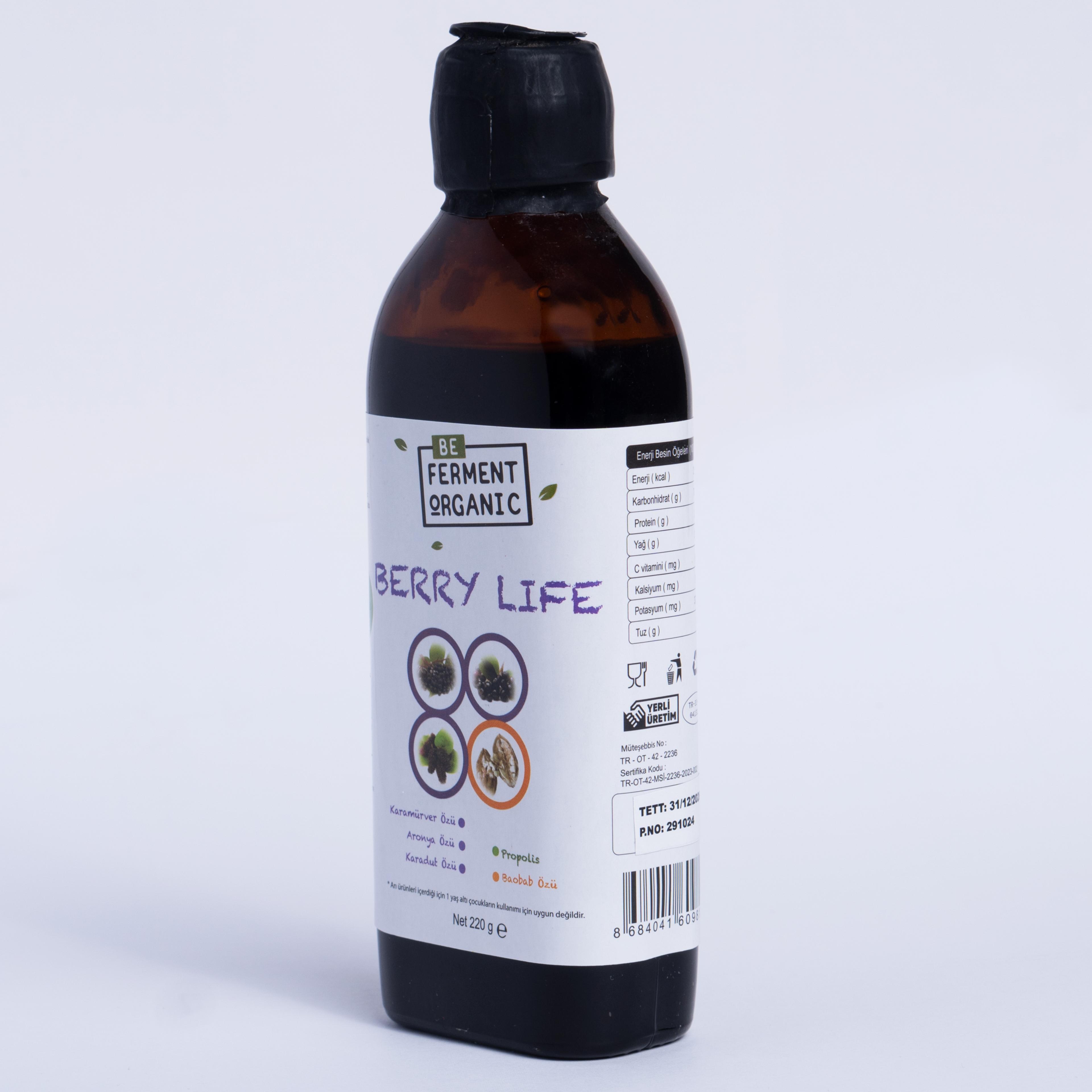 Organik Berry Life Aronya ve Karamürver Karışım 220 Gr