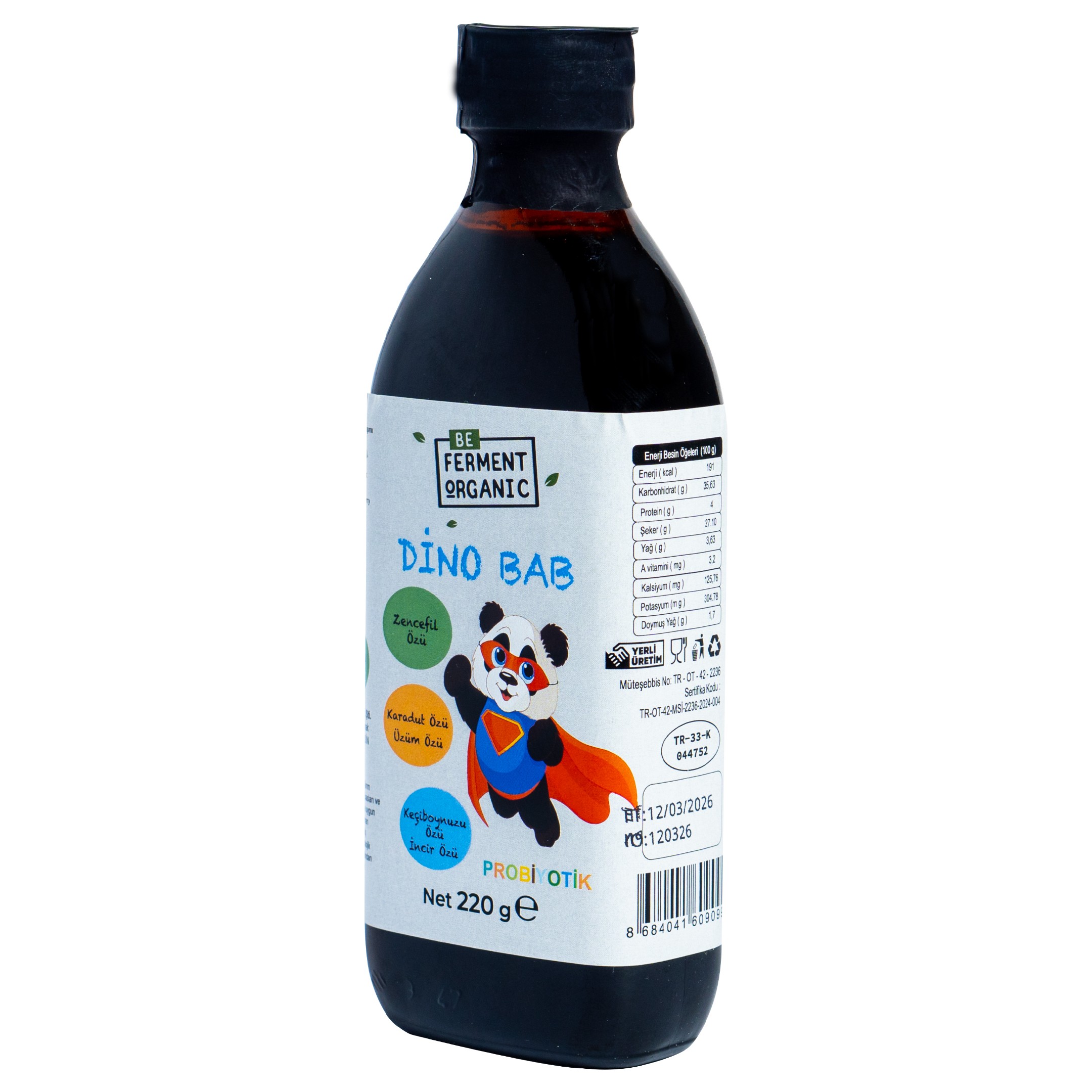 Organik Dino Baby Öz Karışım 220 Gr
