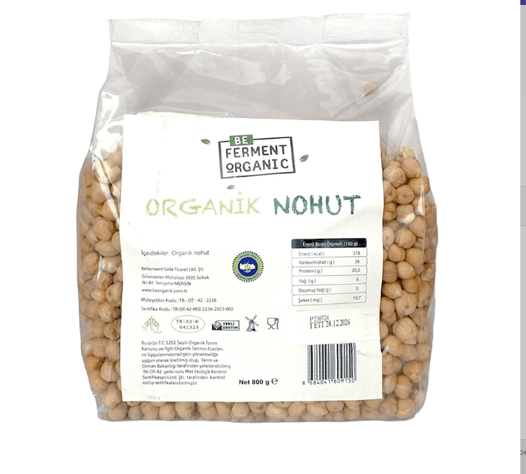 Organik Nohut 800 Gr
