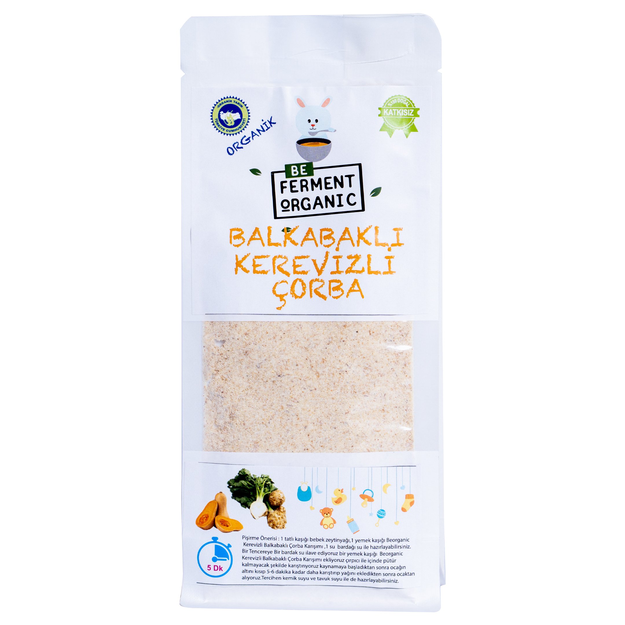 Organik Balkabaklı Kerevizli Bebek Ek Gıda Çorbası 180 Gr