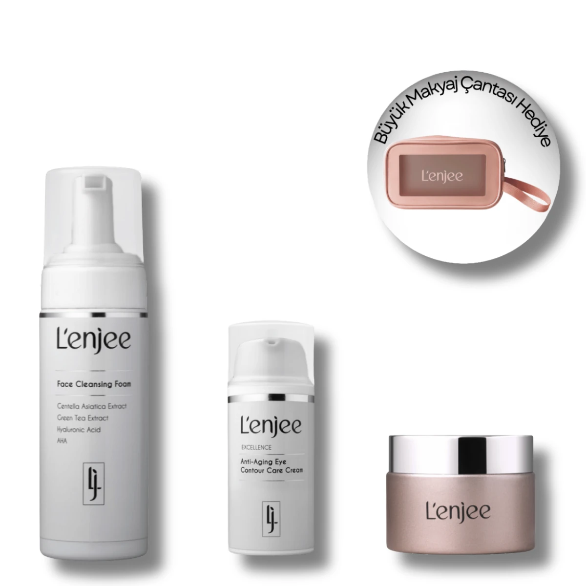 Yaşlanma Karşıtı Bakım Seti- Hassas Ciltler İçin- Büyük Makyaj Çantası Hediyeli