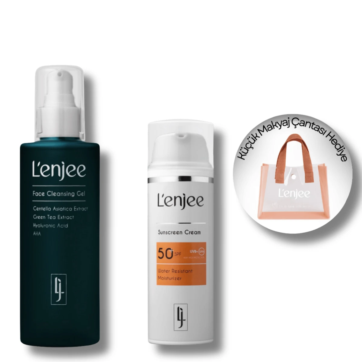 Güneş Koruma Bakım Seti (Renksiz)-Küçük Makyaj Çantası Hediyeli