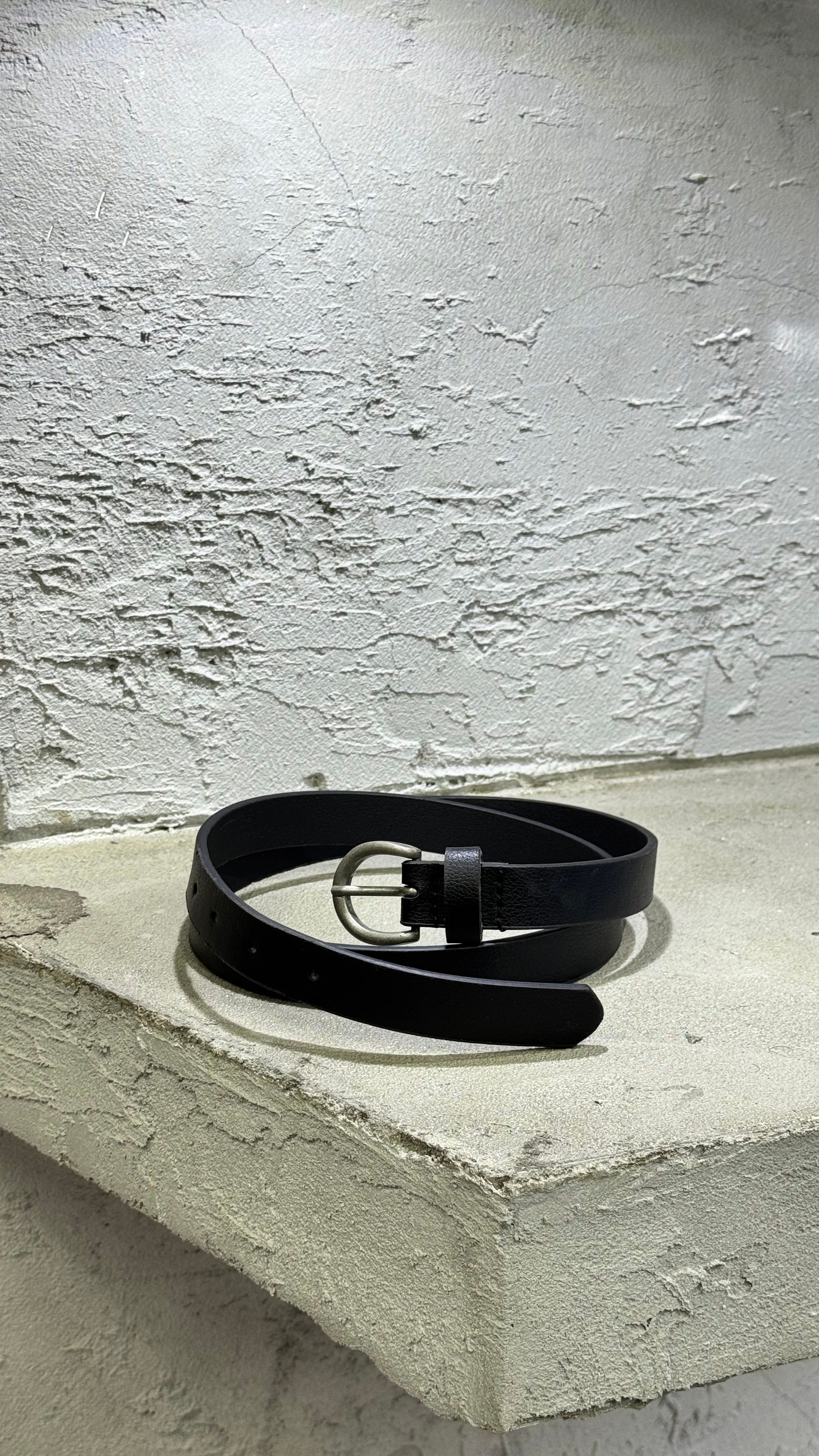 Suni Deri 2,5 Cm / 115 Cm Klasik Erkek Kemer-Siyah