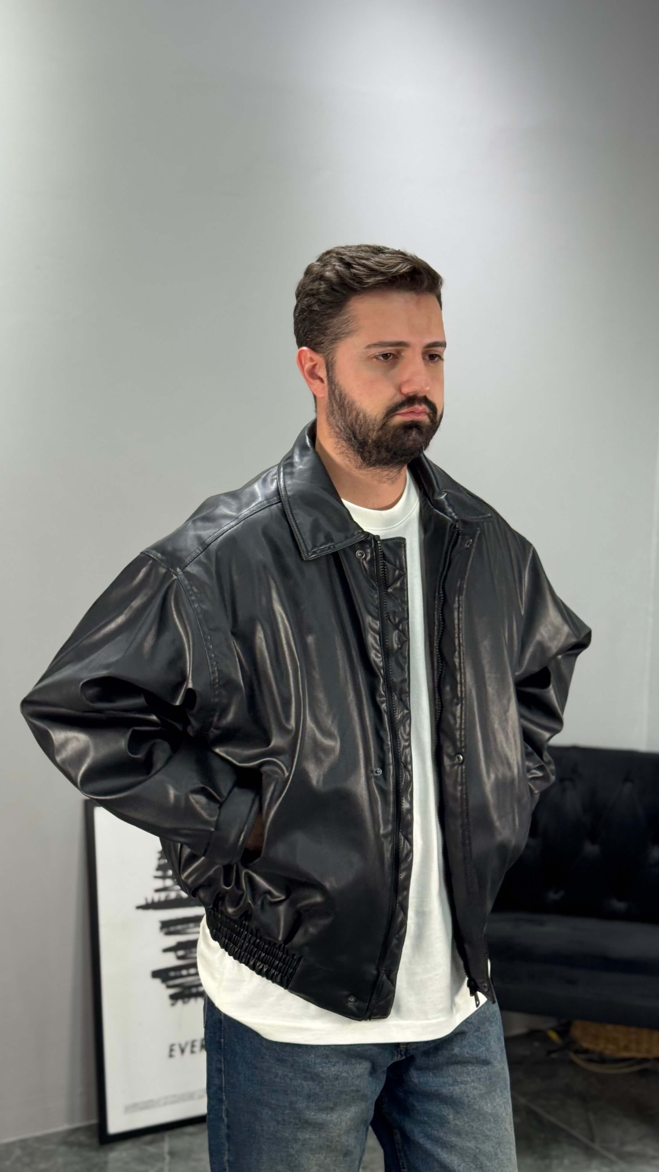 Vintage Deri Bomber Mont