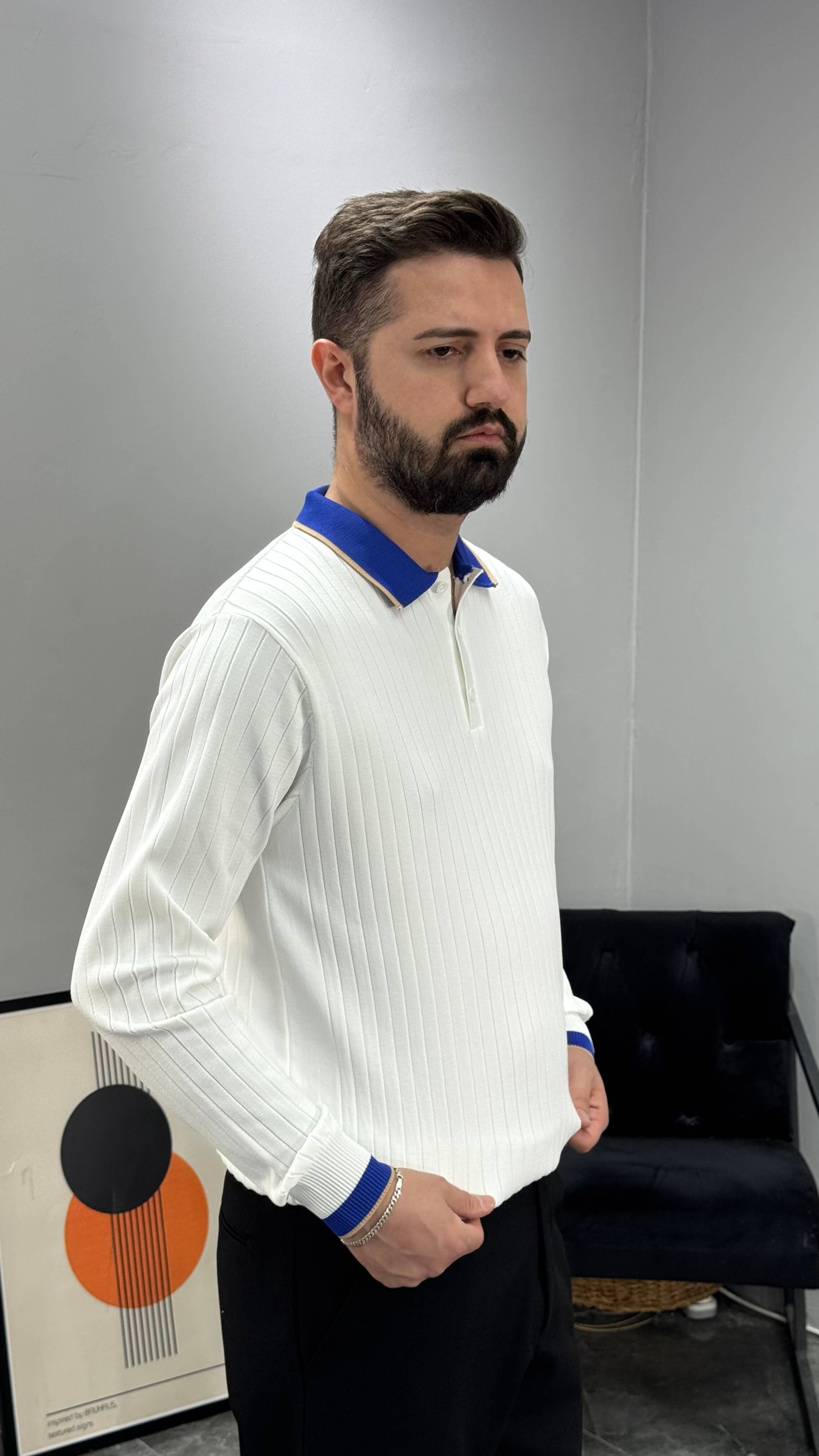 Fiero Premium Fitilli Triko - Beyaz