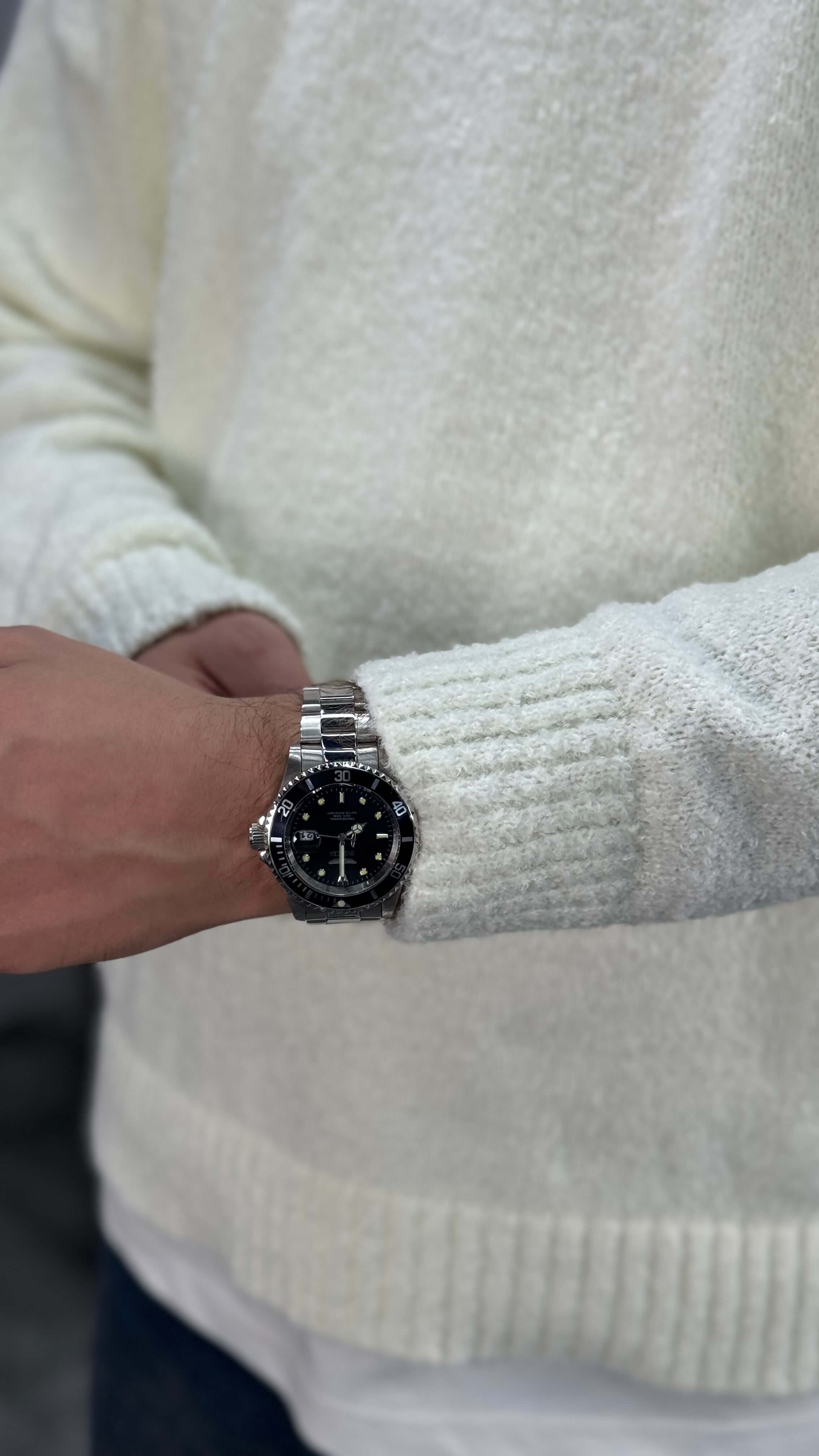 Yumuşak Dokulu Boxy Fit Oversize Kazak - Beyaz