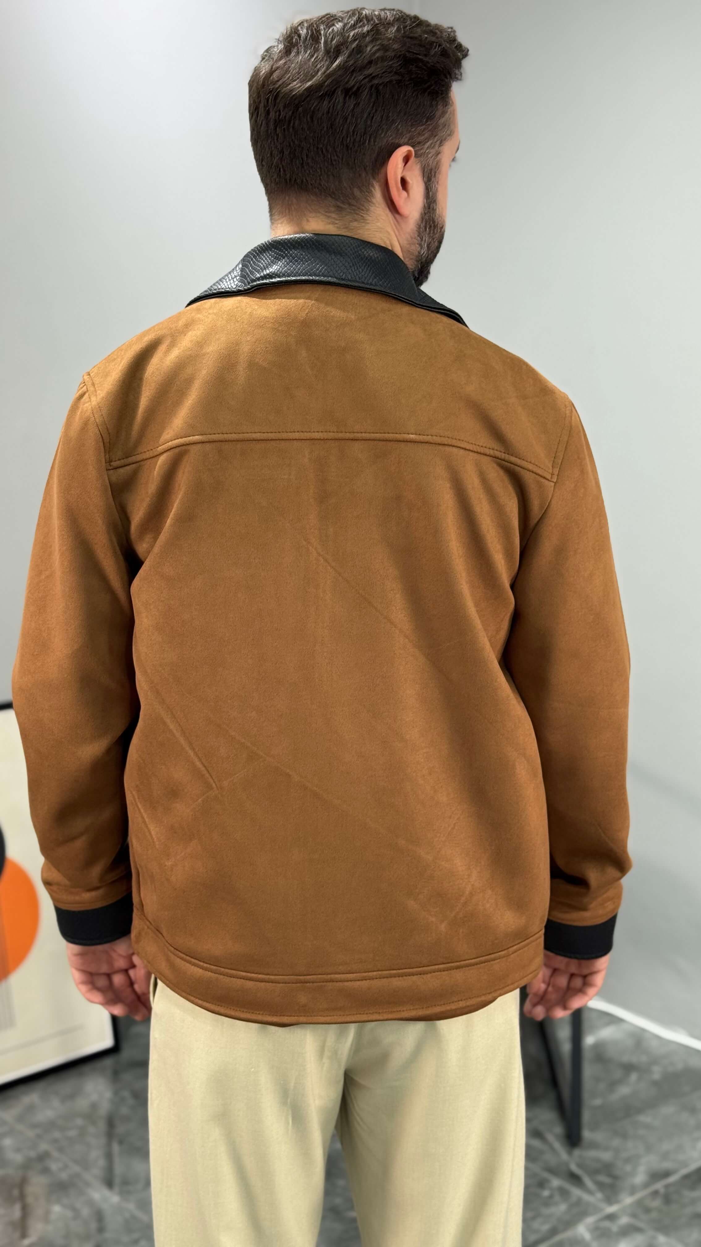 Lorvien Deri Detay Süet Ceket