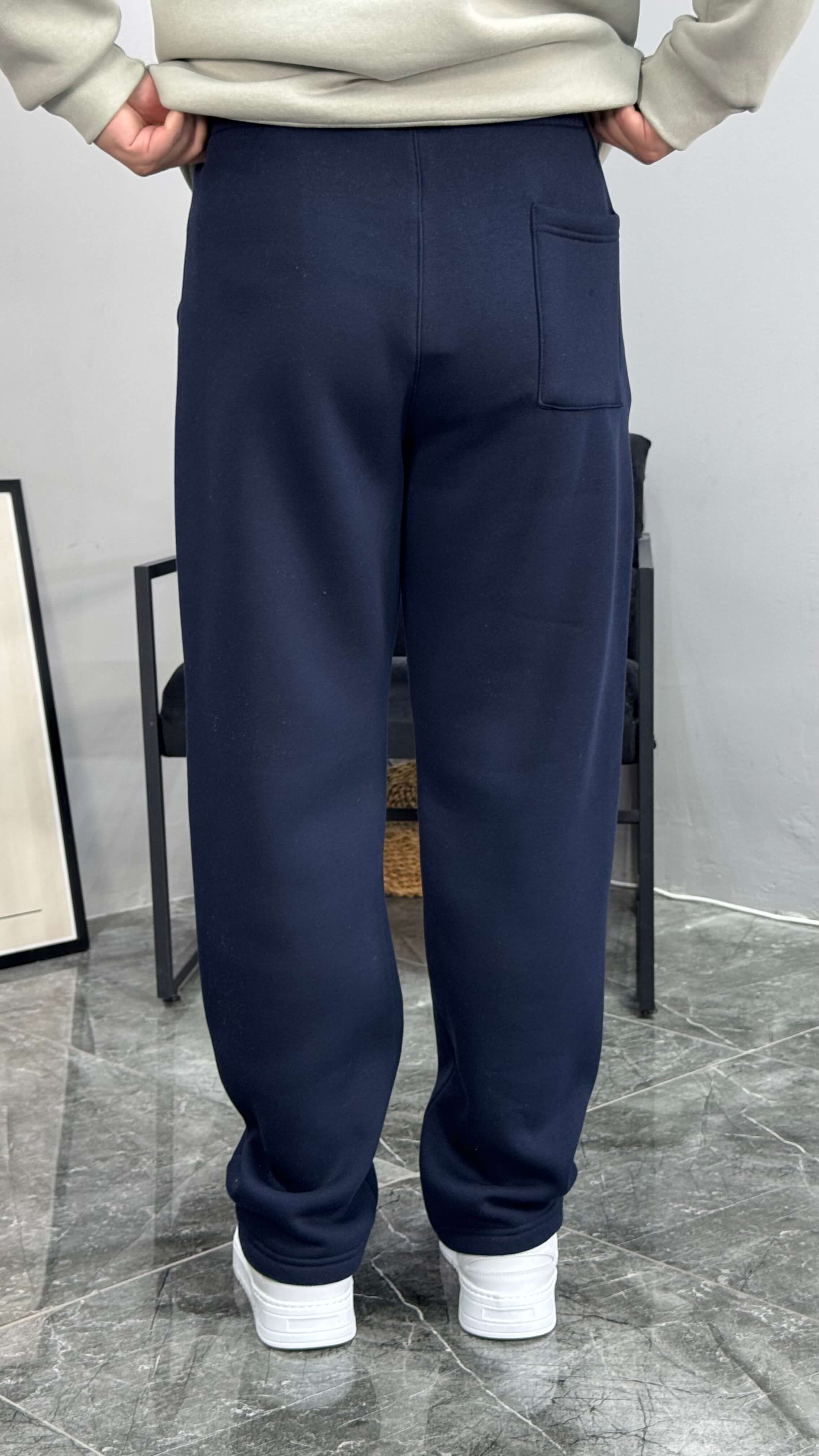 Baven Şardonlu Baggy Kalıp Eşofman - Lacivert