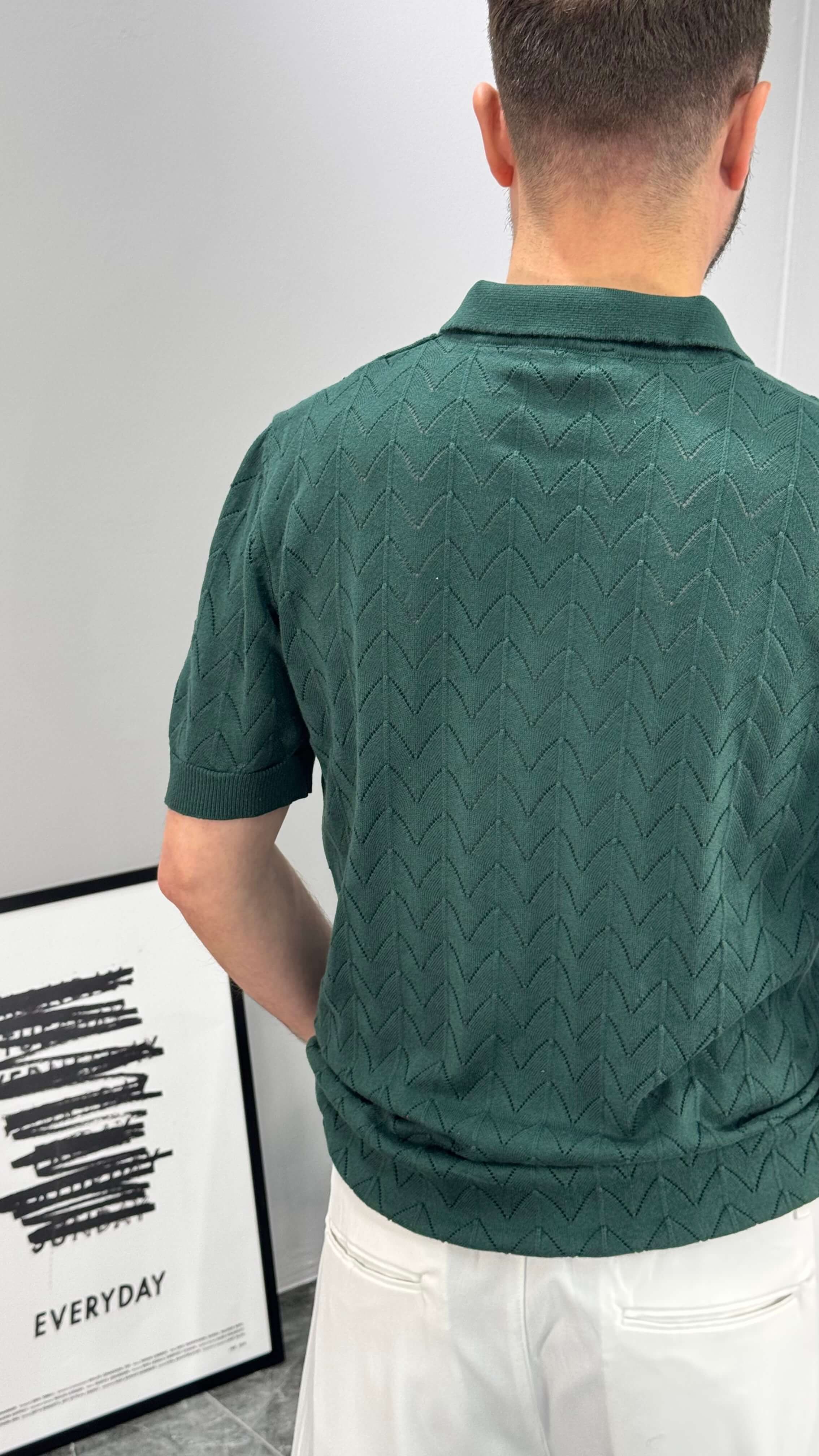 Balıksırtı Desenli Erkek Tshirt