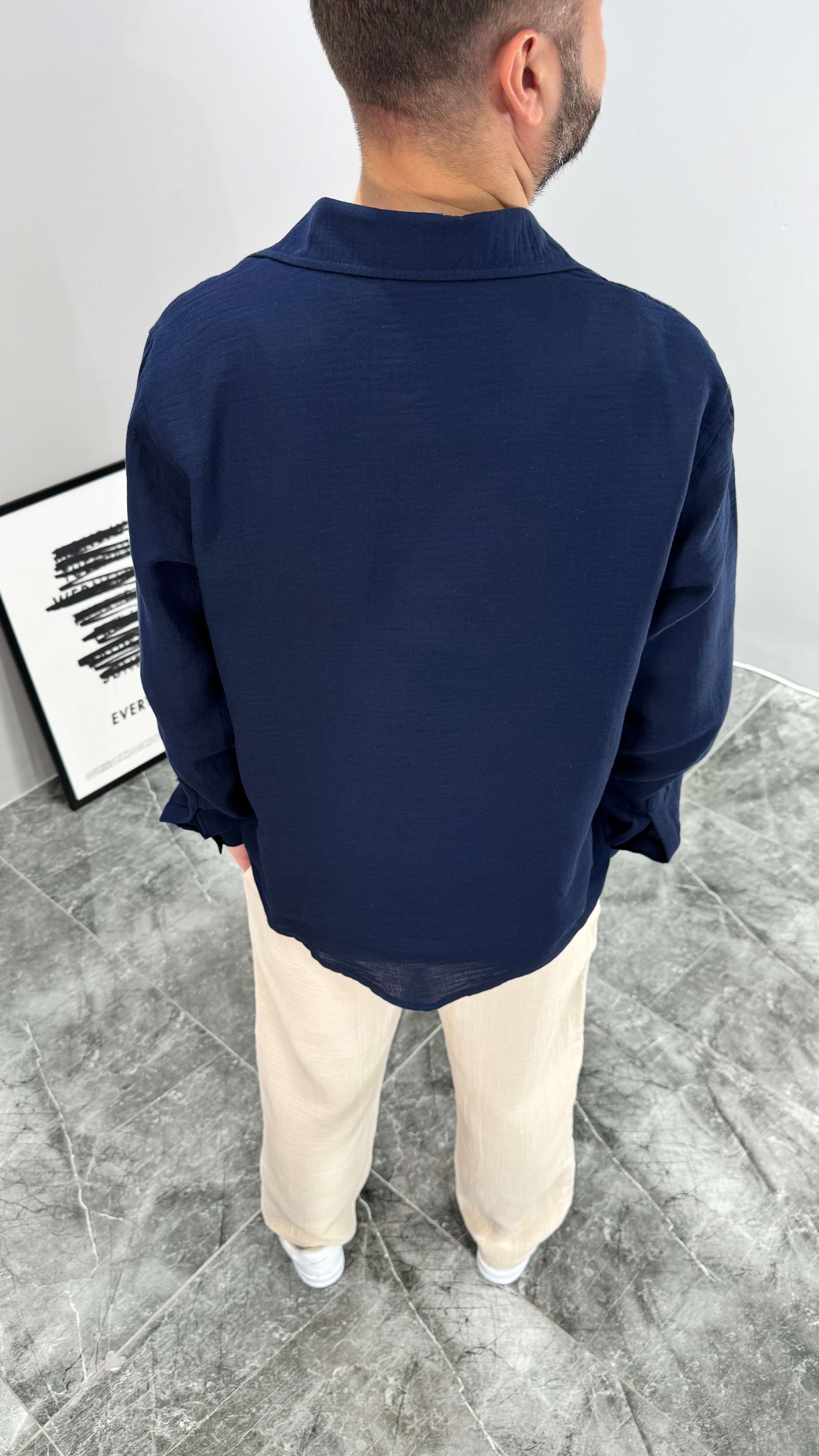 Müslin Kumaş Oversize Kalıp Erkek Gömlek