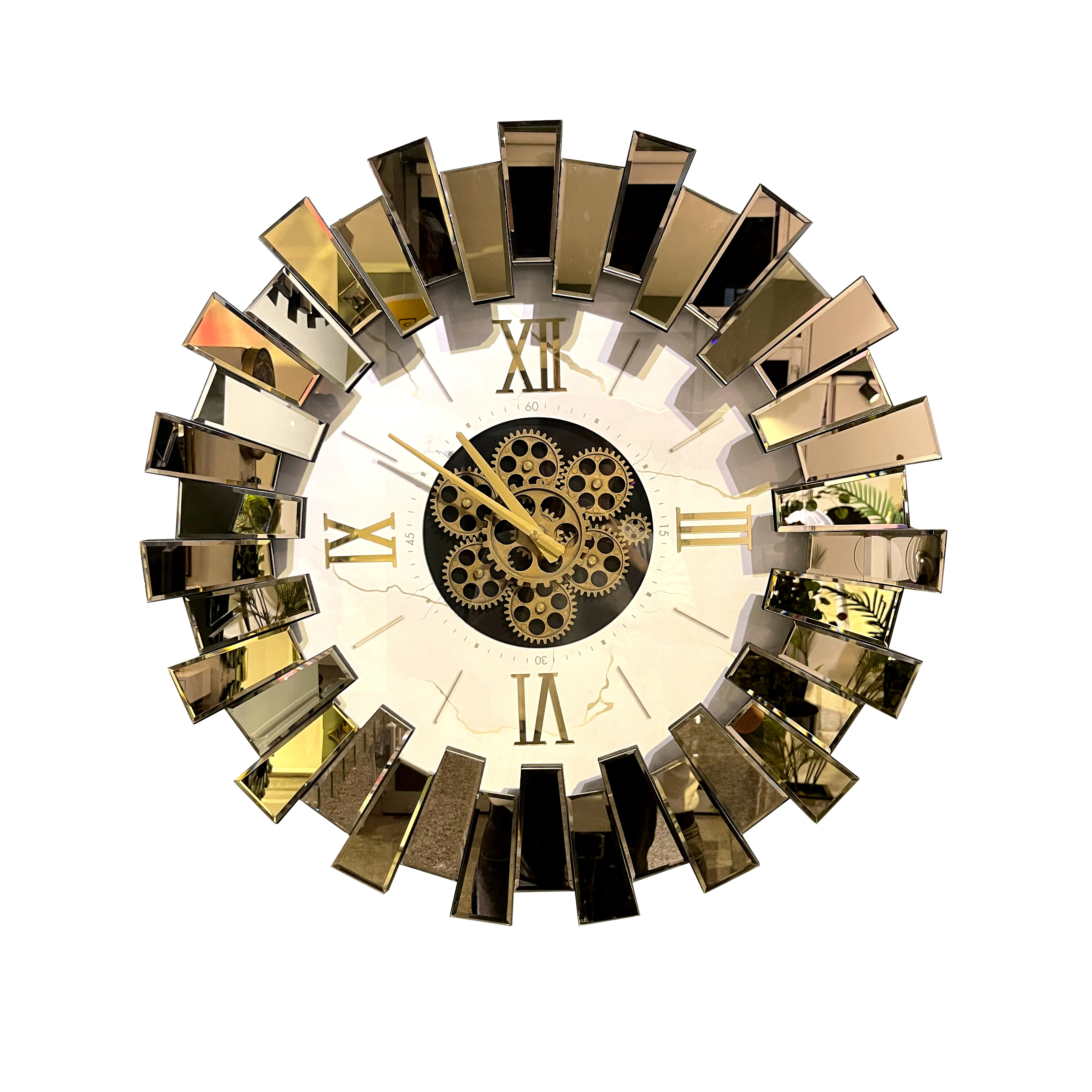 LuxeGear Çarklı Saat - Beyaz